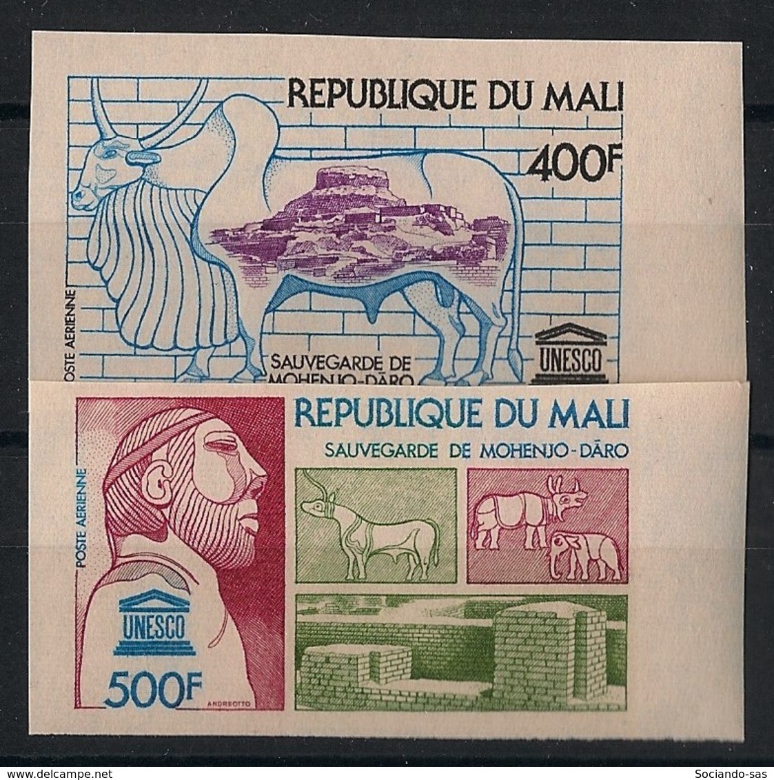 Mali - 1976 - PA N°Yv. 283 à 284 - Sauvegarde De Mohenjo-Daro - Non Dentelé / Imperf. - Neuf Luxe ** / MNH / Postfrisch - Mali (1959-...)