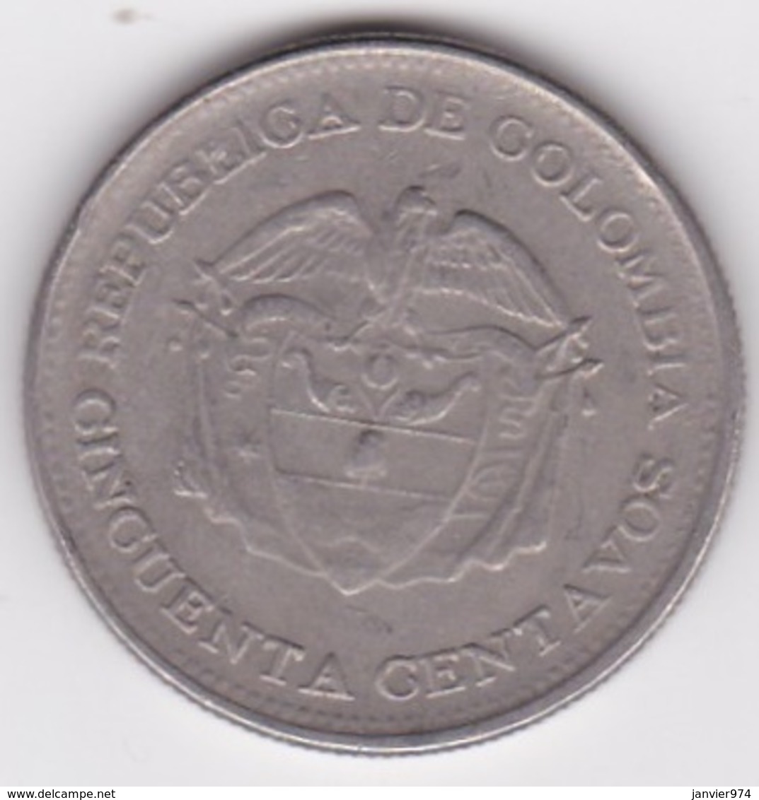 Colombie. 50 Centavos 1963 Simon Bolivar. Cupronickel .KM# 217 - Kolumbien