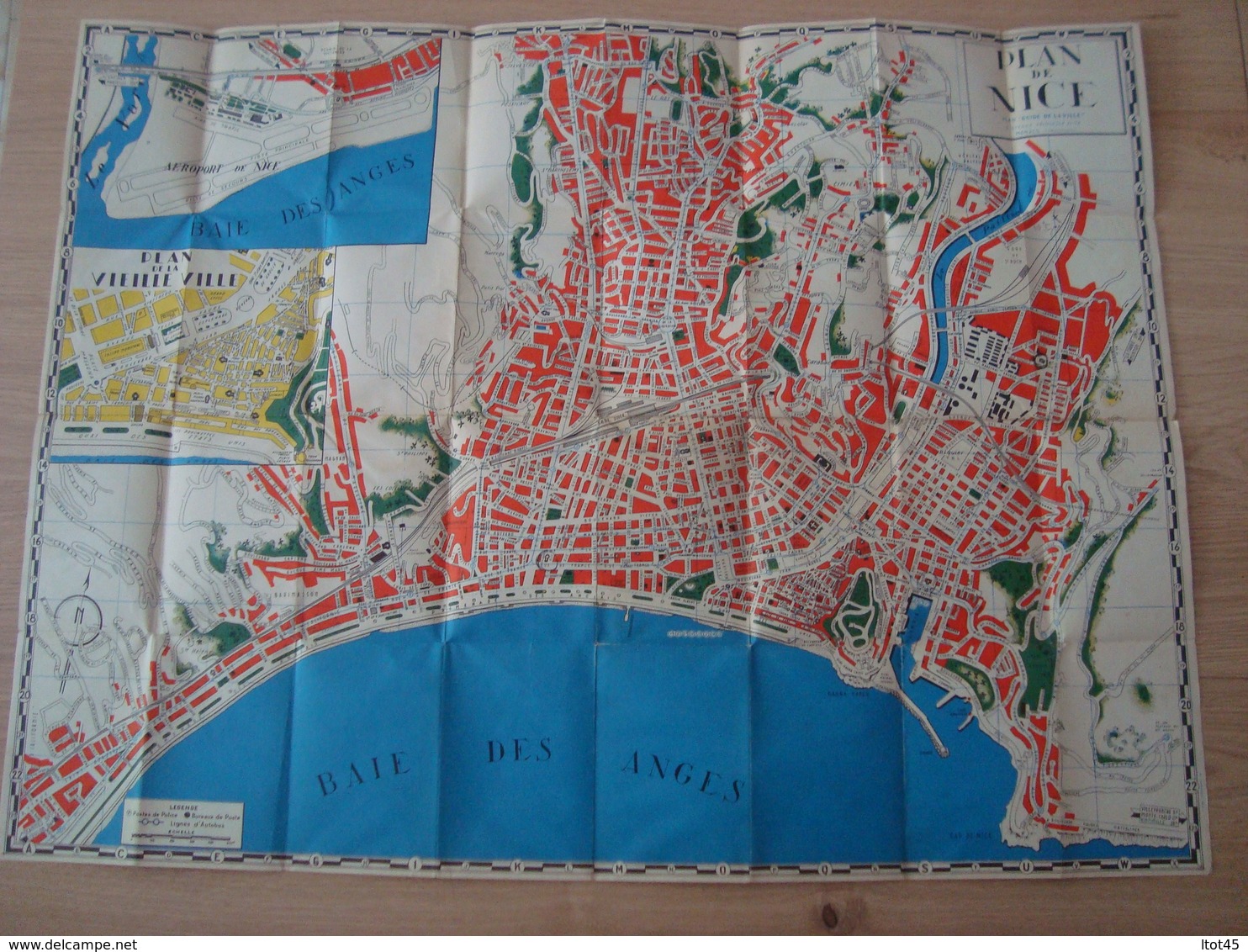 PLAN DE NICE ET MONENCLATURE DES RUE BOULEVARD ET AVENUES - Cartes Géographiques