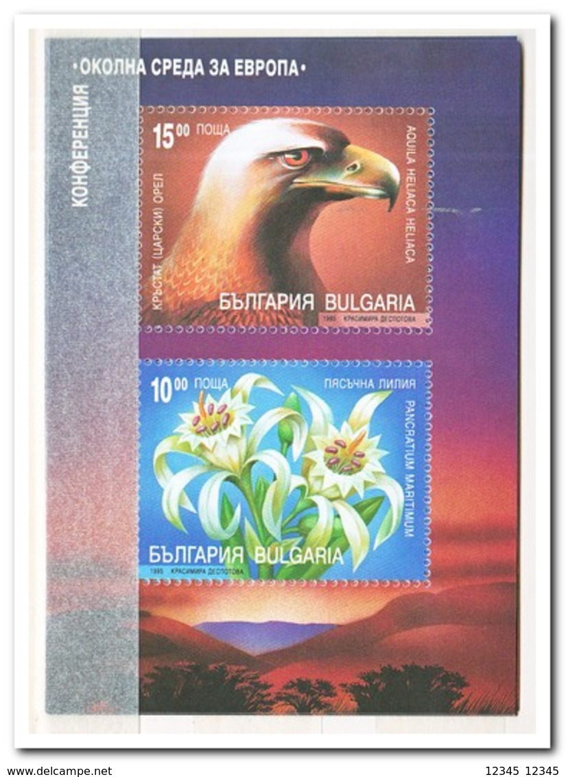 Bulgarije 1995, Postfris MNH, Birds Of Prey, Flowers - Ungebraucht