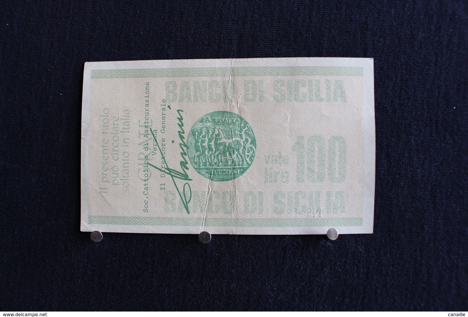 3 / Italie - 1946 : Royaume / Biglietti - Il Banco Di Sicilia, 25.10.1976 - 100 Lire - Cento Lire - - 100 Lire