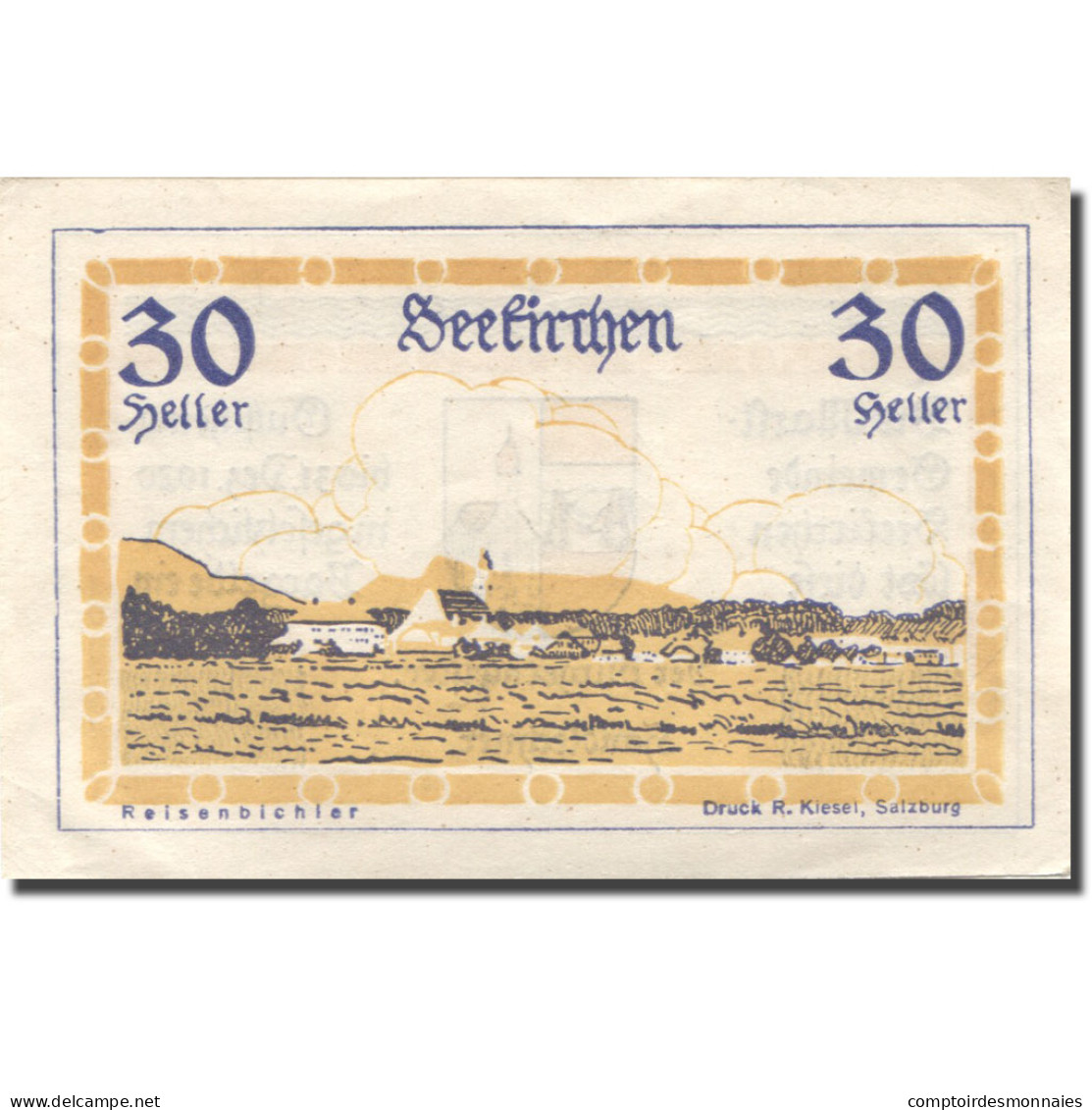 Billet, Autriche, Seekirchen, 30 Heller, Village 1920-12-31, SUP Mehl:FS 987b - Autriche