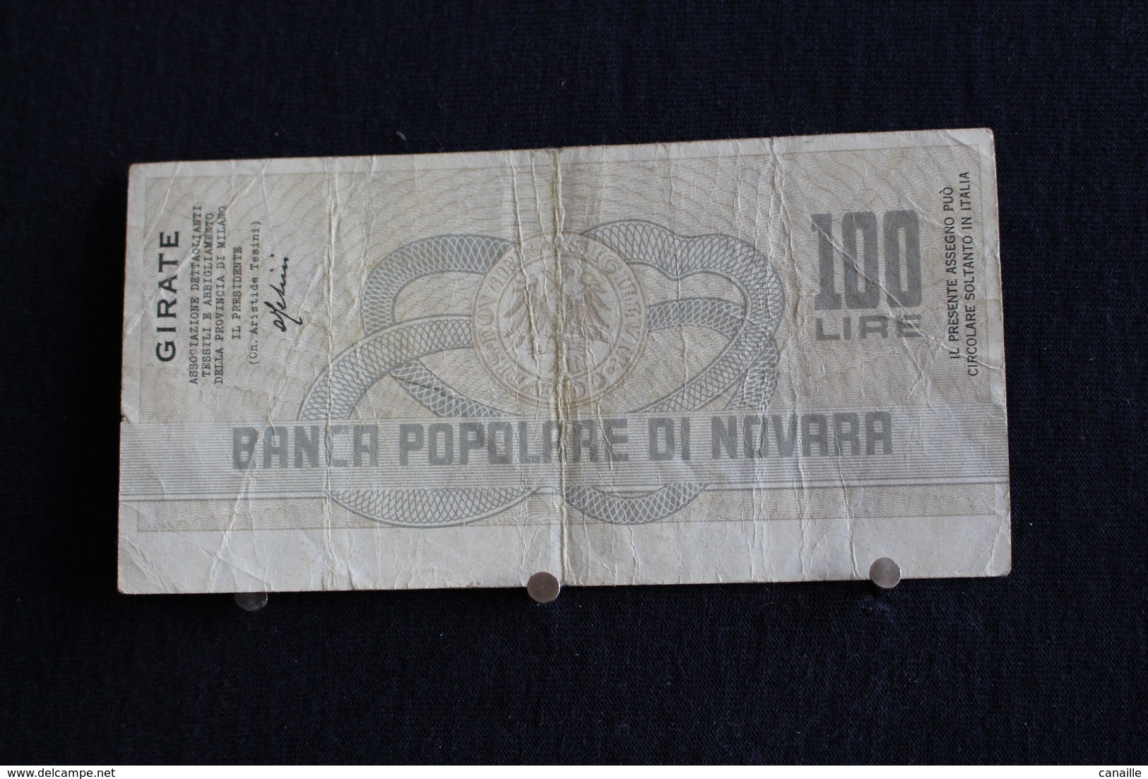 6 / Italie / 1946: Royaume / Biglietti Di Stato - La Banca Popolare Di Novara, 18/7/77 - Vale 100 Lire - - 100 Lire