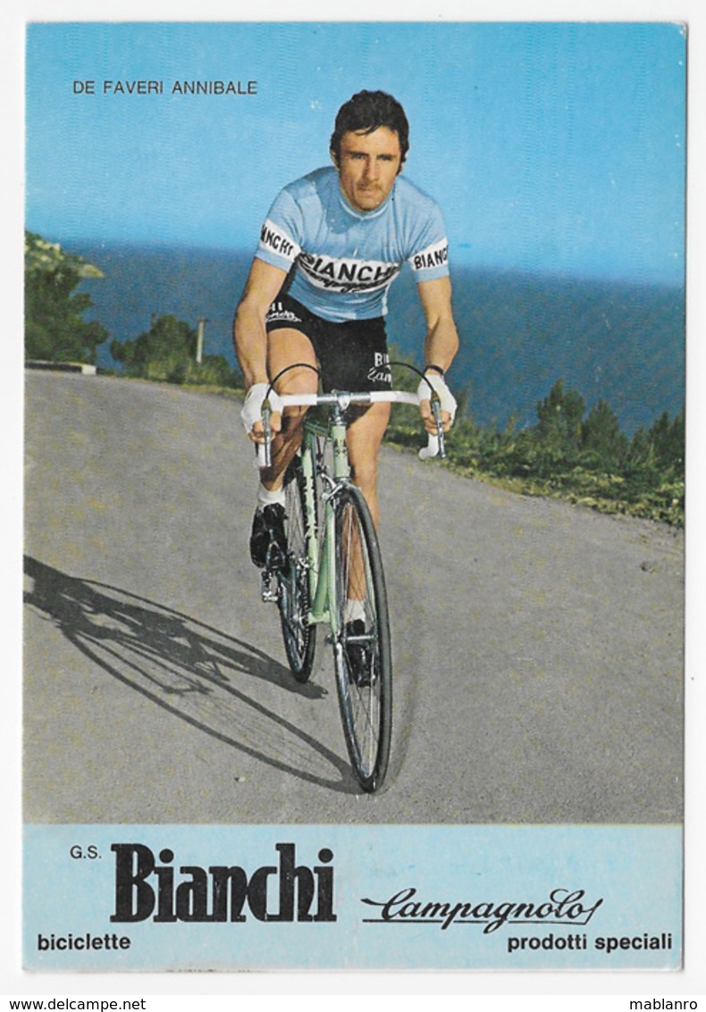 CARTE CYCLISME ANNIBALE DE FAVERI TEAM BIANCHI 1975 - Cyclisme