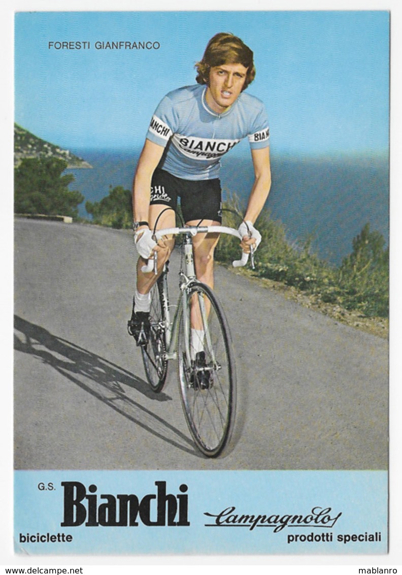 CARTE CYCLISME GIANFRANCO FORESTI TEAM BIANCHI 1975 - Cyclisme