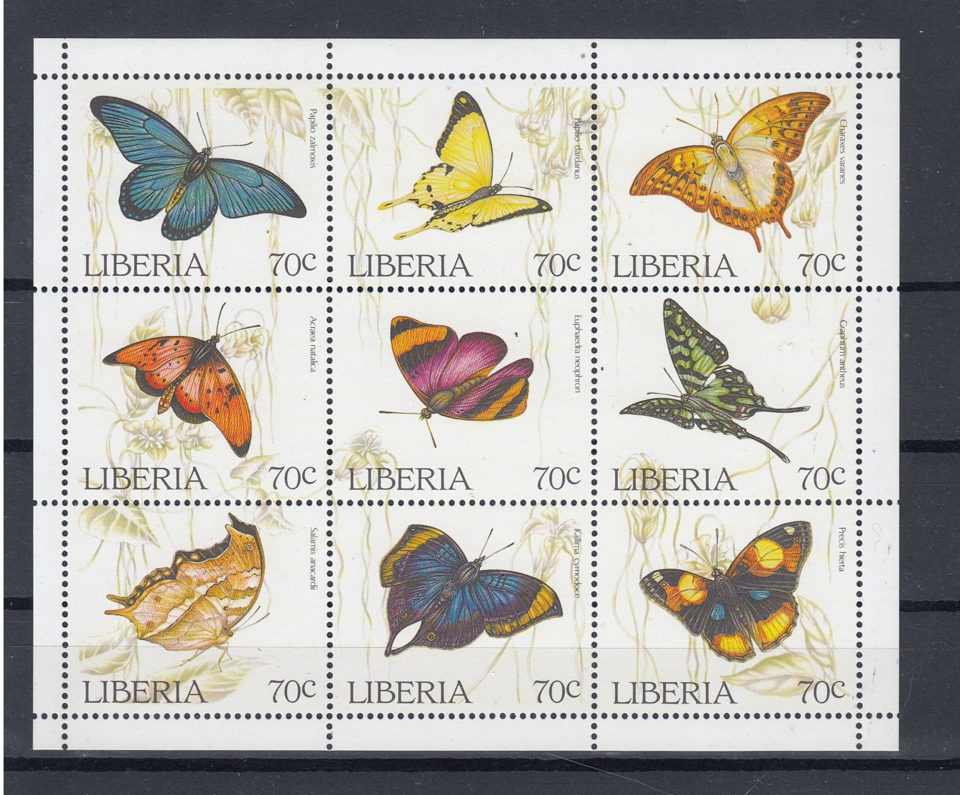 Liberia Michel Cat.No.   Mnh/** Sheet 1660/1668 Butterfly - Liberia