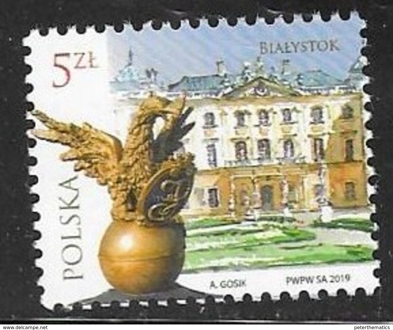 POLAND,  2019, MNH, POLISH CITIES, BIRDS, 1v - Geography