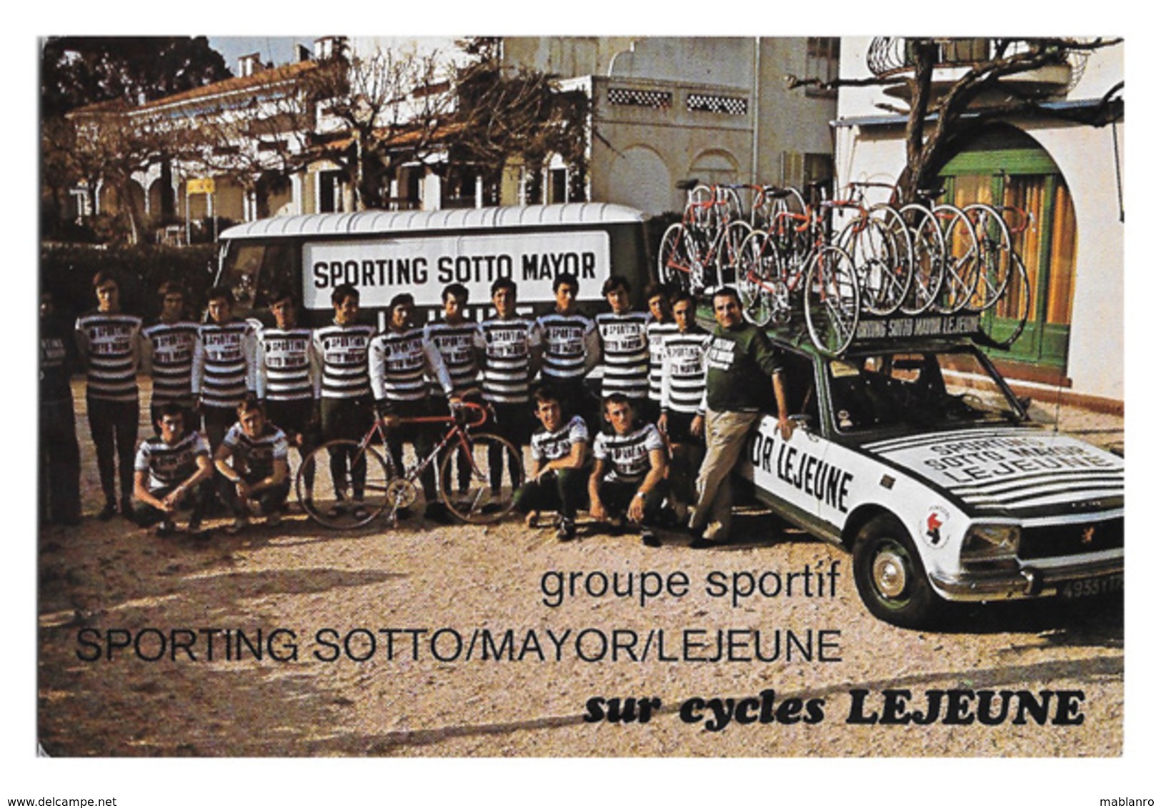 CARTE CYCLISME GROUPE TEAM SOTTOMAYOR - LEJEUNE 1975 - Cyclisme