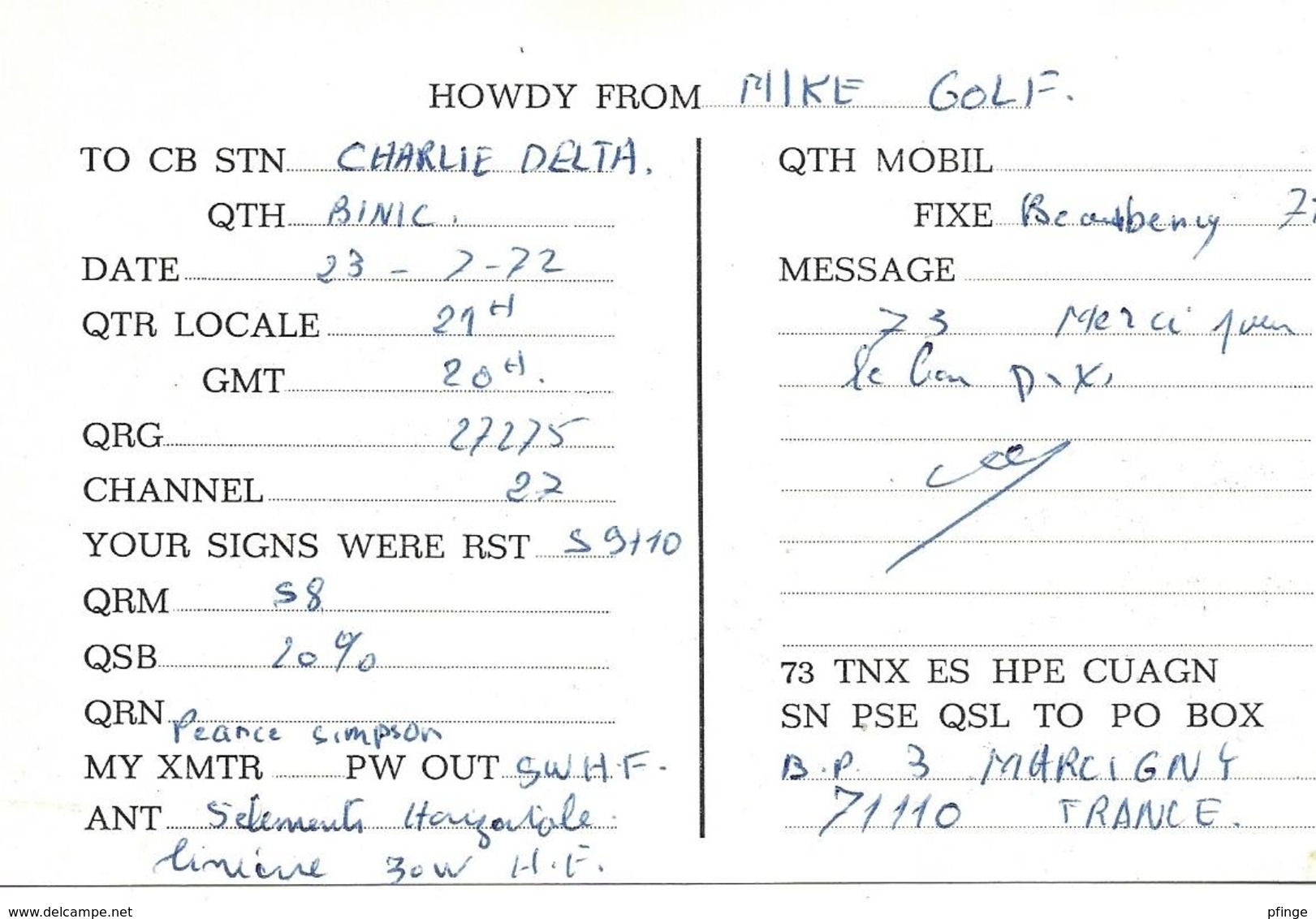 Mike - Golf 71, 1972 - CB-Funk