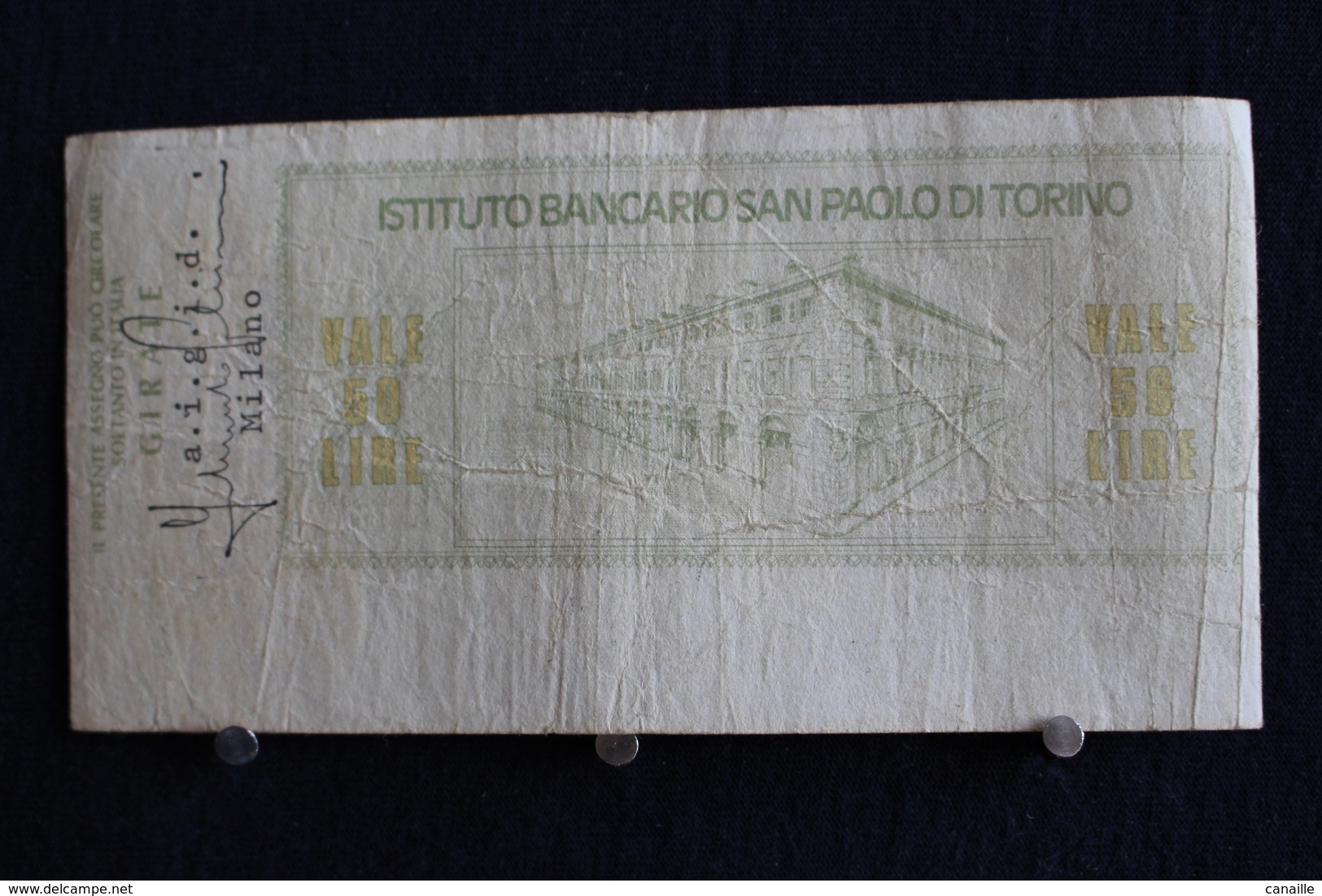 16 / Italie / 1946: Royaume / Istituto Bancario San Paolo Di Torino  21/1/1976 - Vale 50 Lire - - 100 Liras