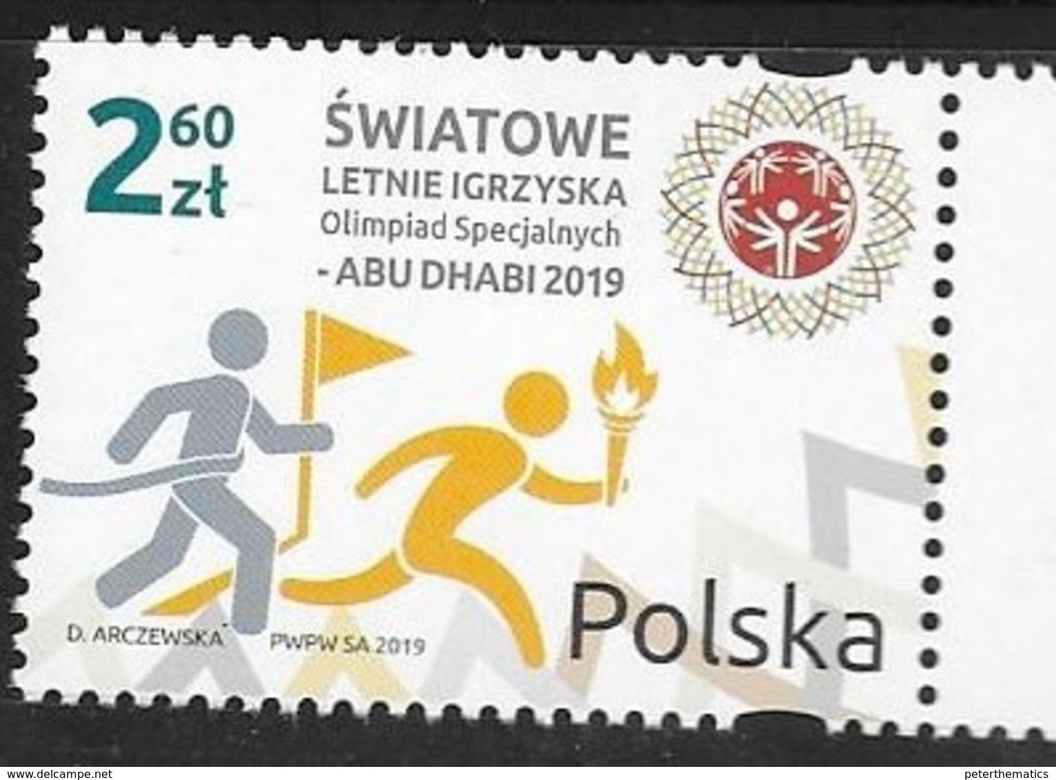 POLAND,  2019, MNH, SPORTS, SPECIAL OLYMPICS, ABU DHABI 2019,1v - Other & Unclassified