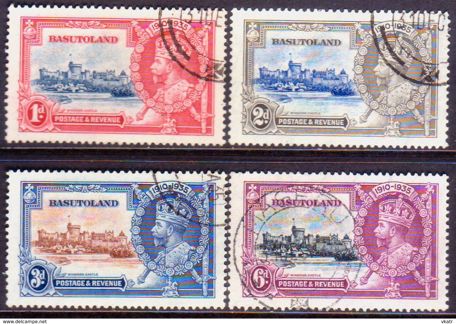 1935 BASUTOLAND SG 11-14 Compl.set Used CV £21 Silver Jubilee - 1933-1964 Crown Colony