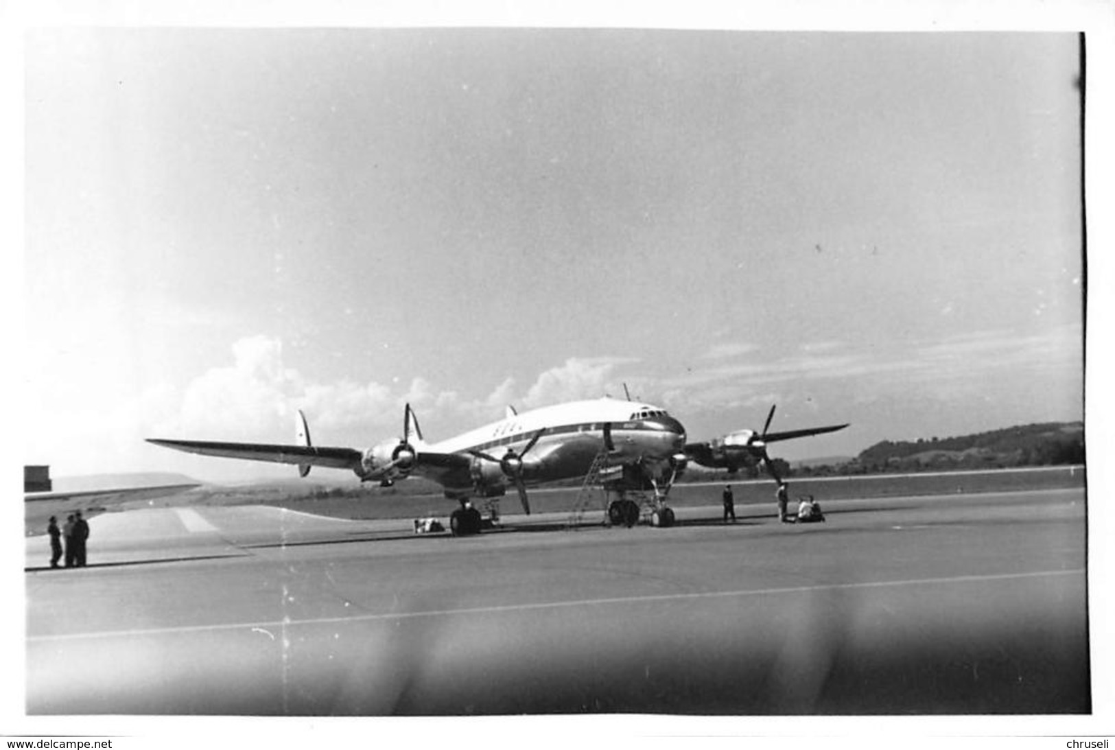 Zürich Kloten Super Constellation  Kleinbild Agfa - Kloten