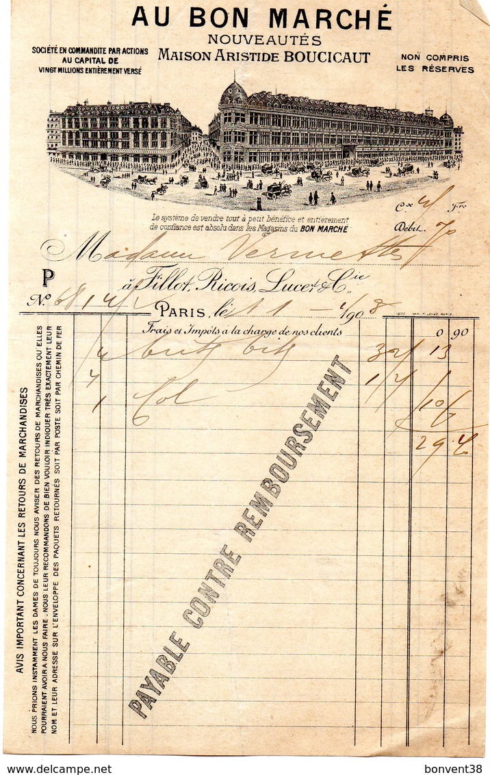 F2405 - AU BON MARCHE - Maison Aristide Boucicaut à Fillot Ricois, Lucet & Cie - 1900 – 1949