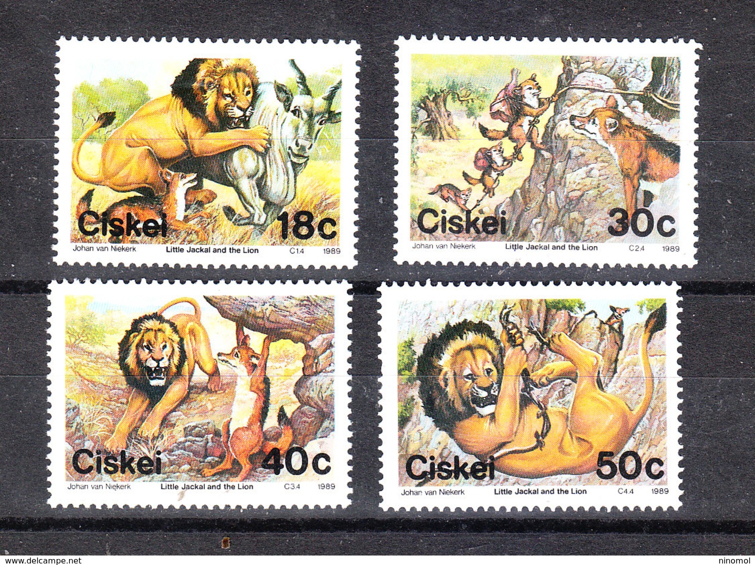 Ciskei   -  1989. Leone A Caccia. Hunting Lion. Complete MNH Series - Felini