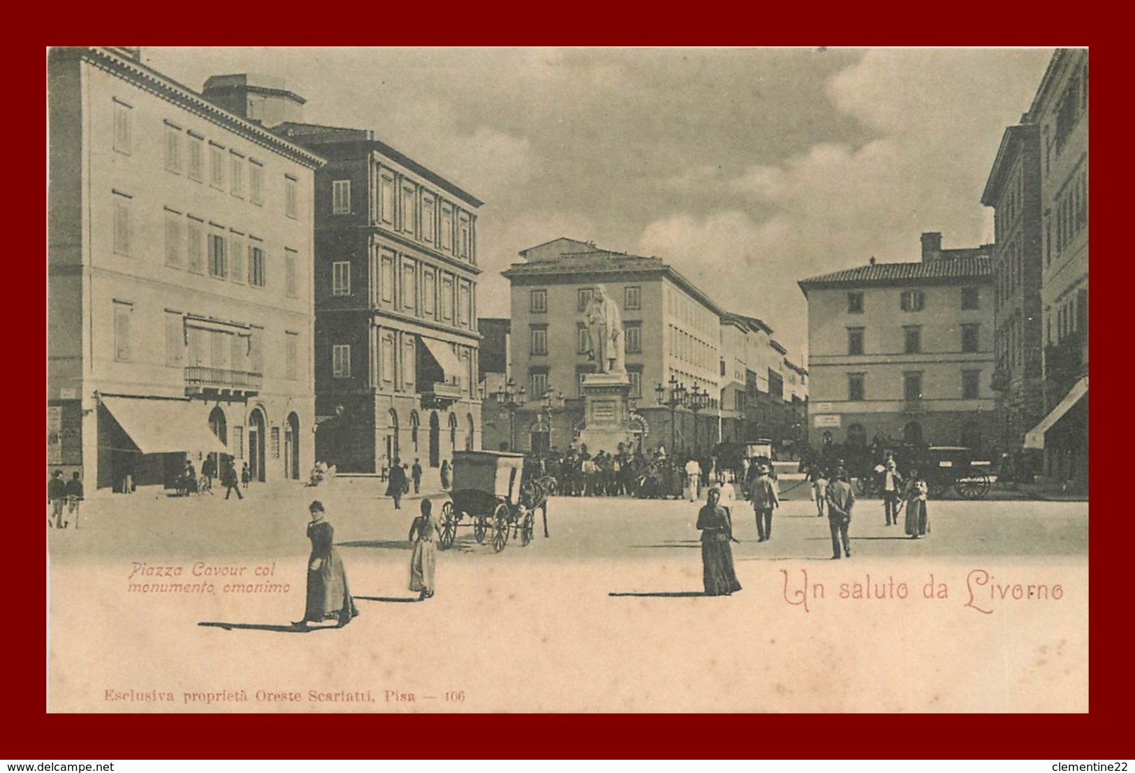 Un Saluto Da Liverno * Piazza Cavour     ( Scan Recto Et Verso ) - Livorno