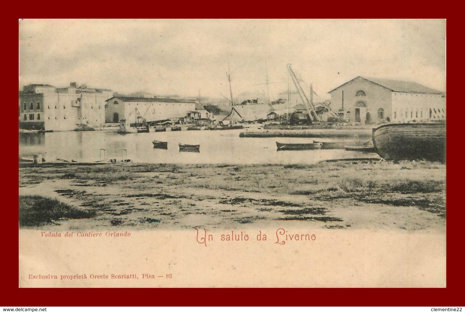 Un Saluto Da Liverno * Veduta Del Cantiere   ( Scan Recto Et Verso ) - Livorno