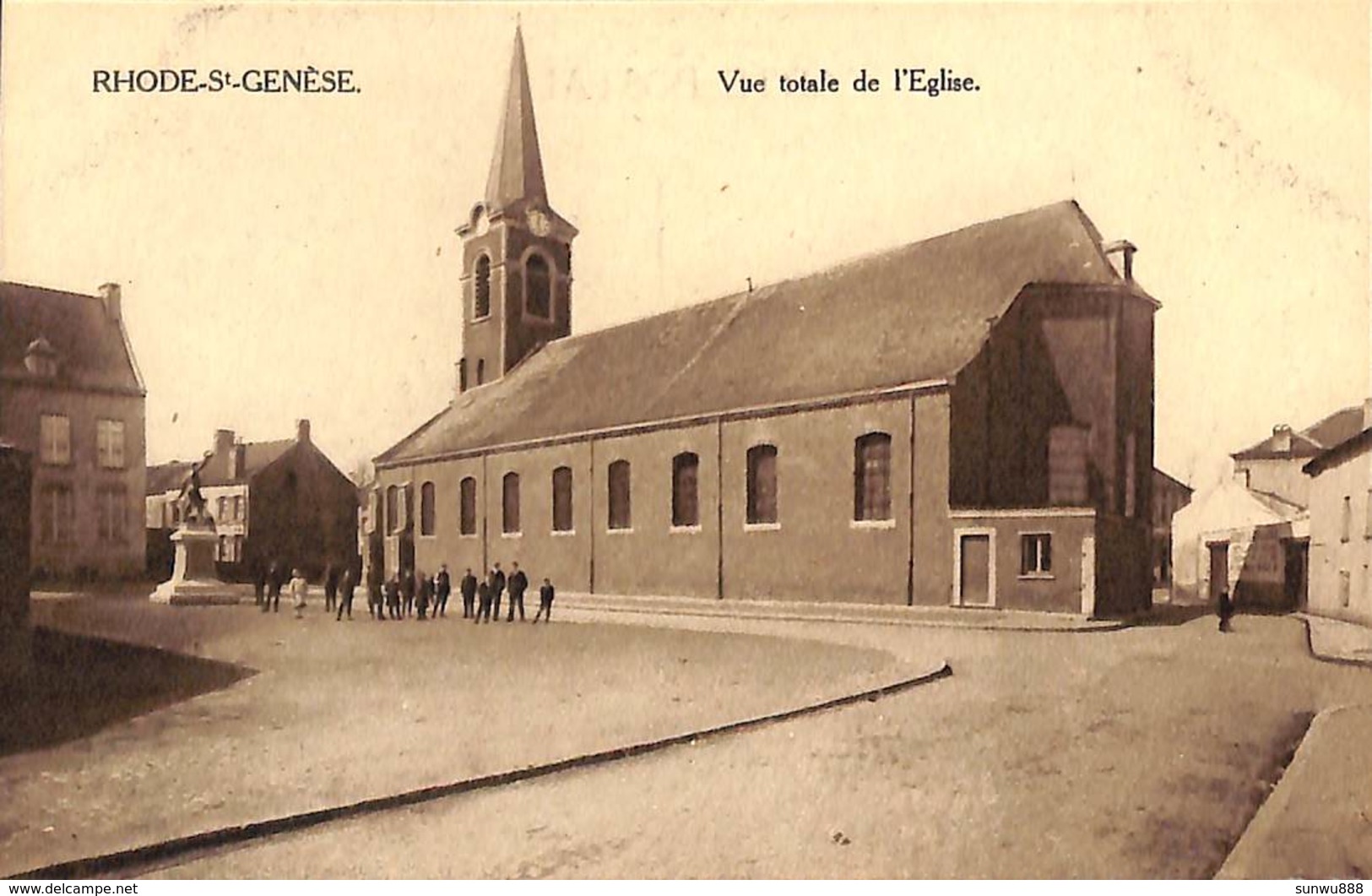 Rhode-St-Genèse - Vue Totale De L'Eglise (animée, Louise Wets, Marco Marcovici) - St-Genesius-Rode