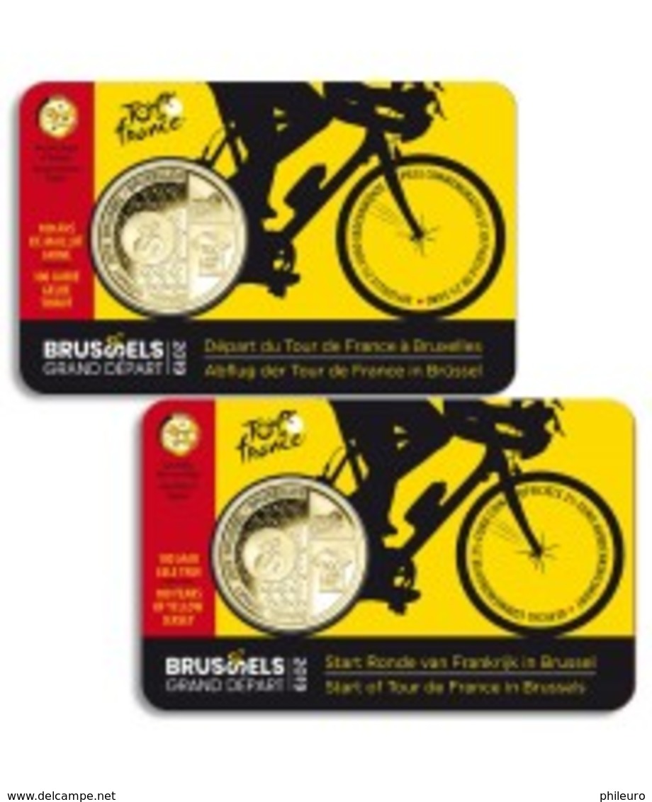 Belgique 2019 : Lot De 2 Coincards De La 2,5€ Commémorative 'Départ Tour De France à Bruxelles' (BU) - DISPONIBLE - Belgique