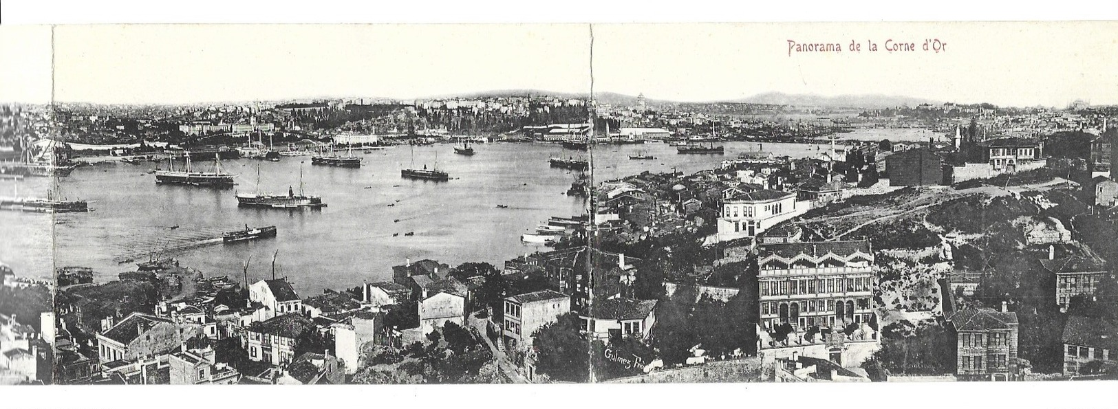 Panorama De La Corne D' Or Carte Quadruple - Turquie