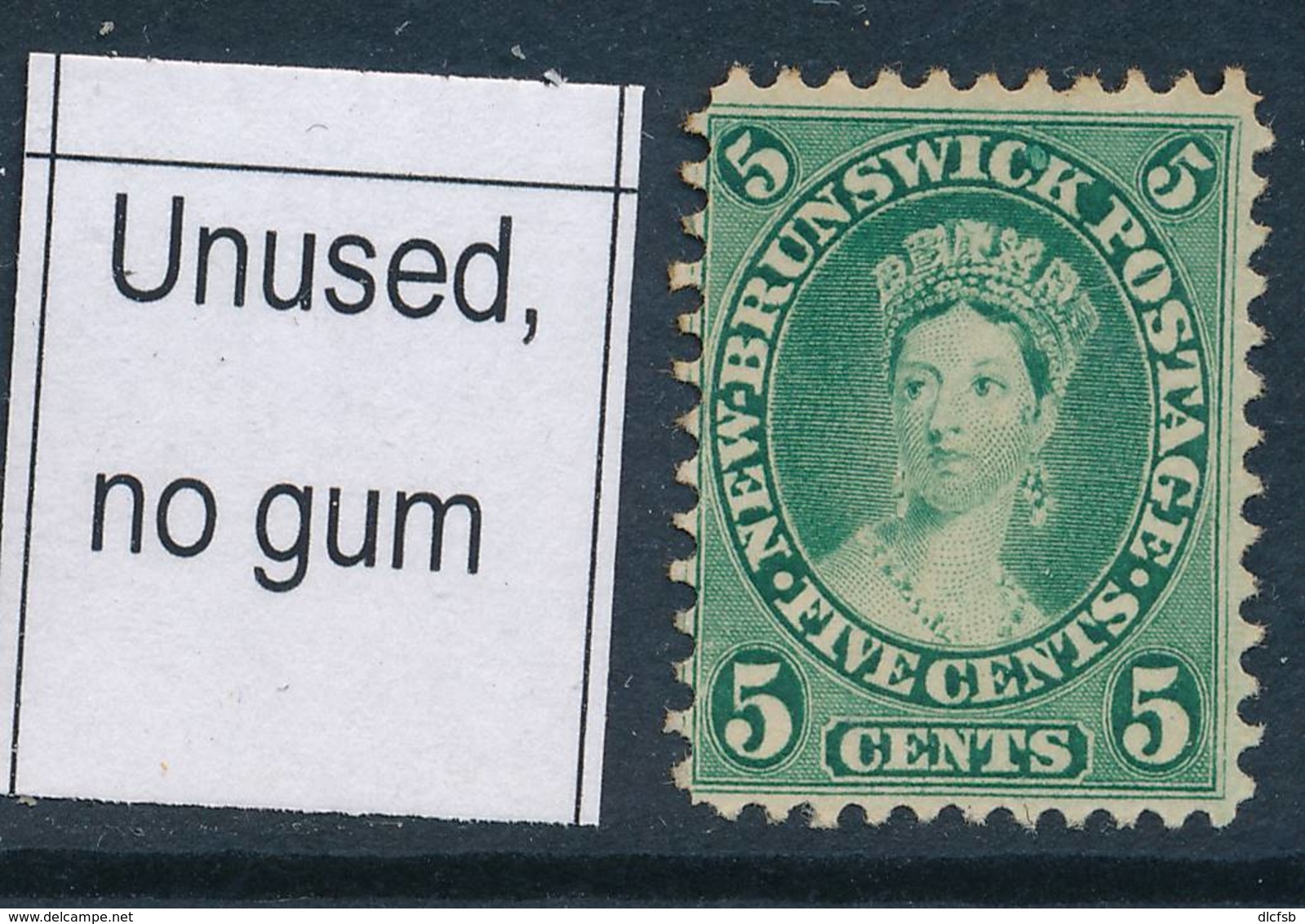 NEW BRUNSWICK, 1860 5c Deep Green Unused No Gum, SG15, Cat £28 - Used Stamps