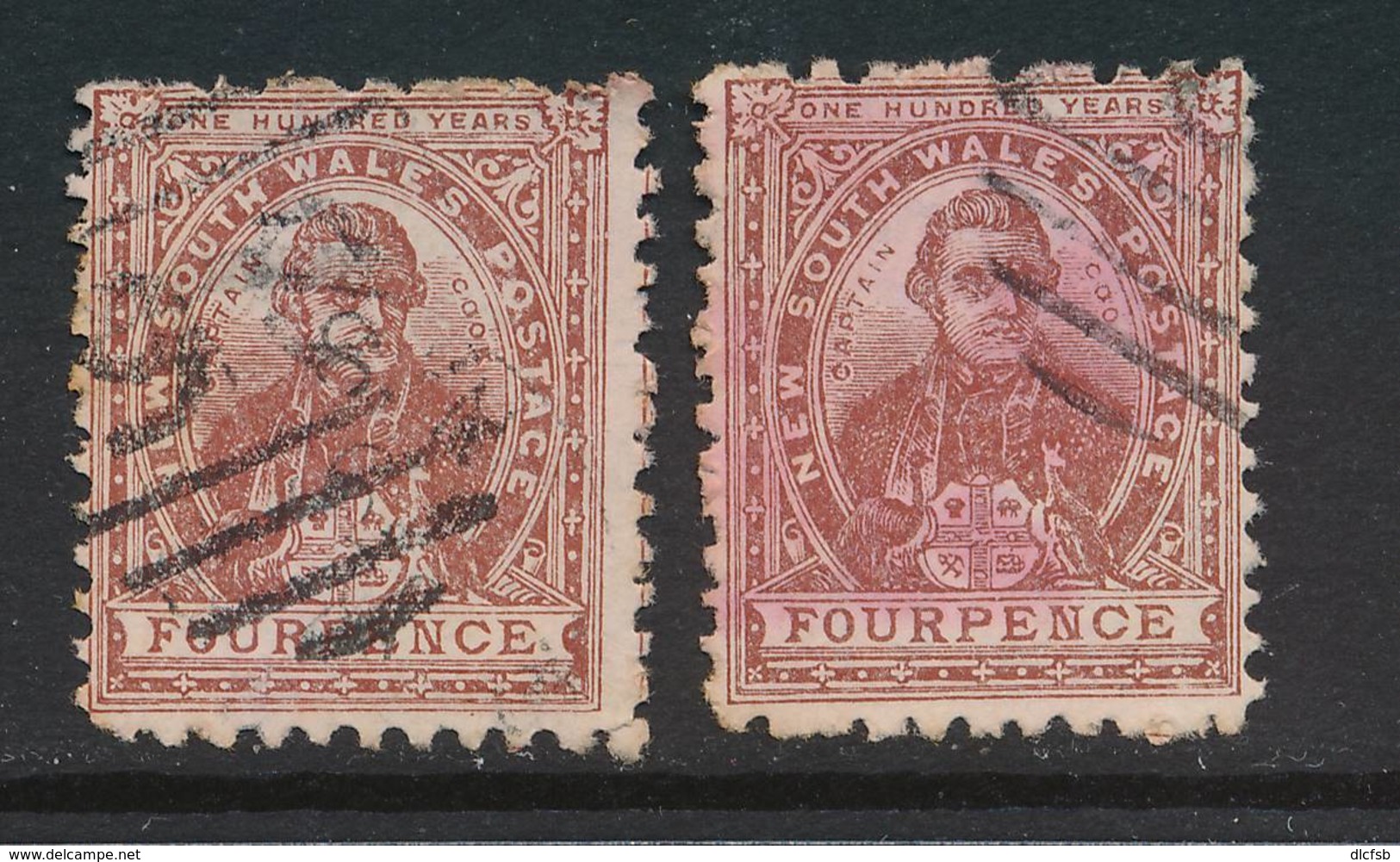 NEW SOUTH WALES, 1888 4d Purple-brown + Red-brown P11x12, SG255, 255d, Cat £10 - Gebruikt