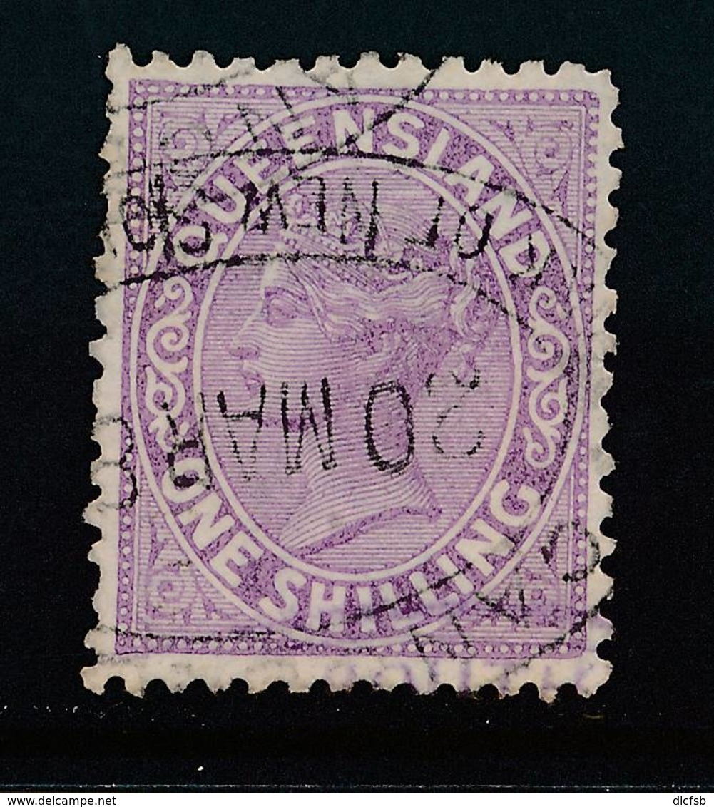 QUEENSLAND, 1882 1/- Deep Mauve, SG173 - Gebruikt