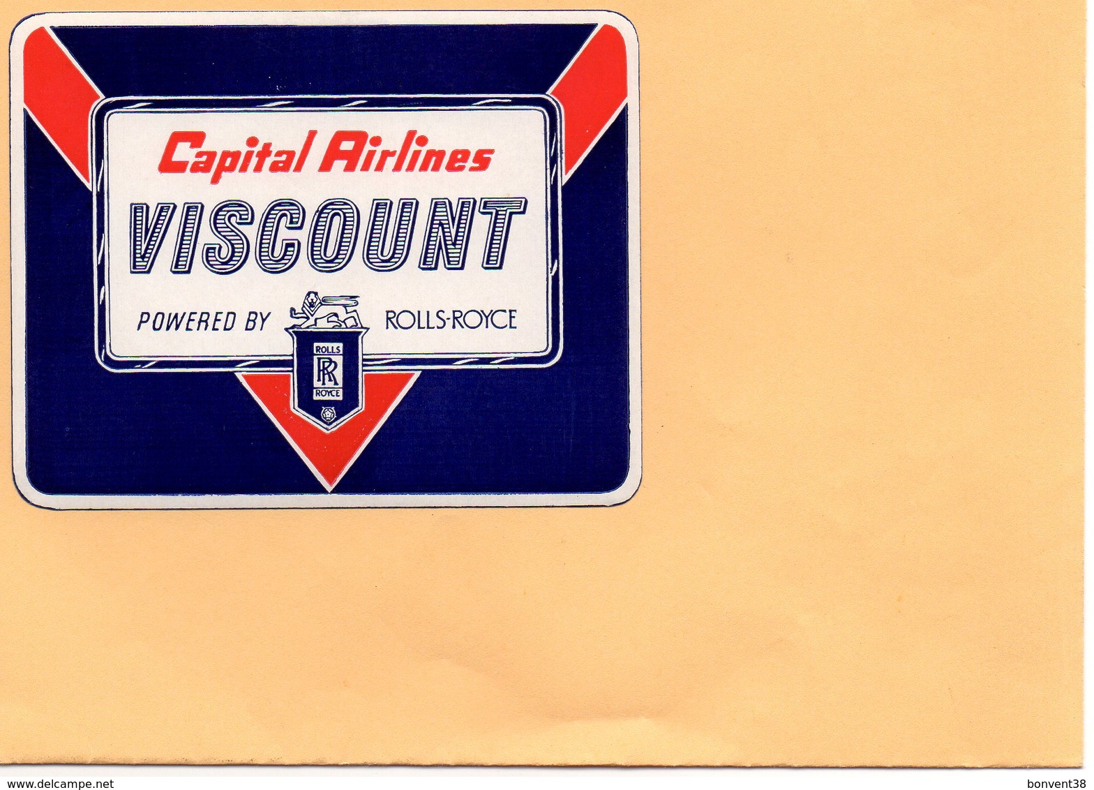 F2405 - Capital Airlines - VISCOUNT - Powered By - ROLLS ROYCE - Publicités