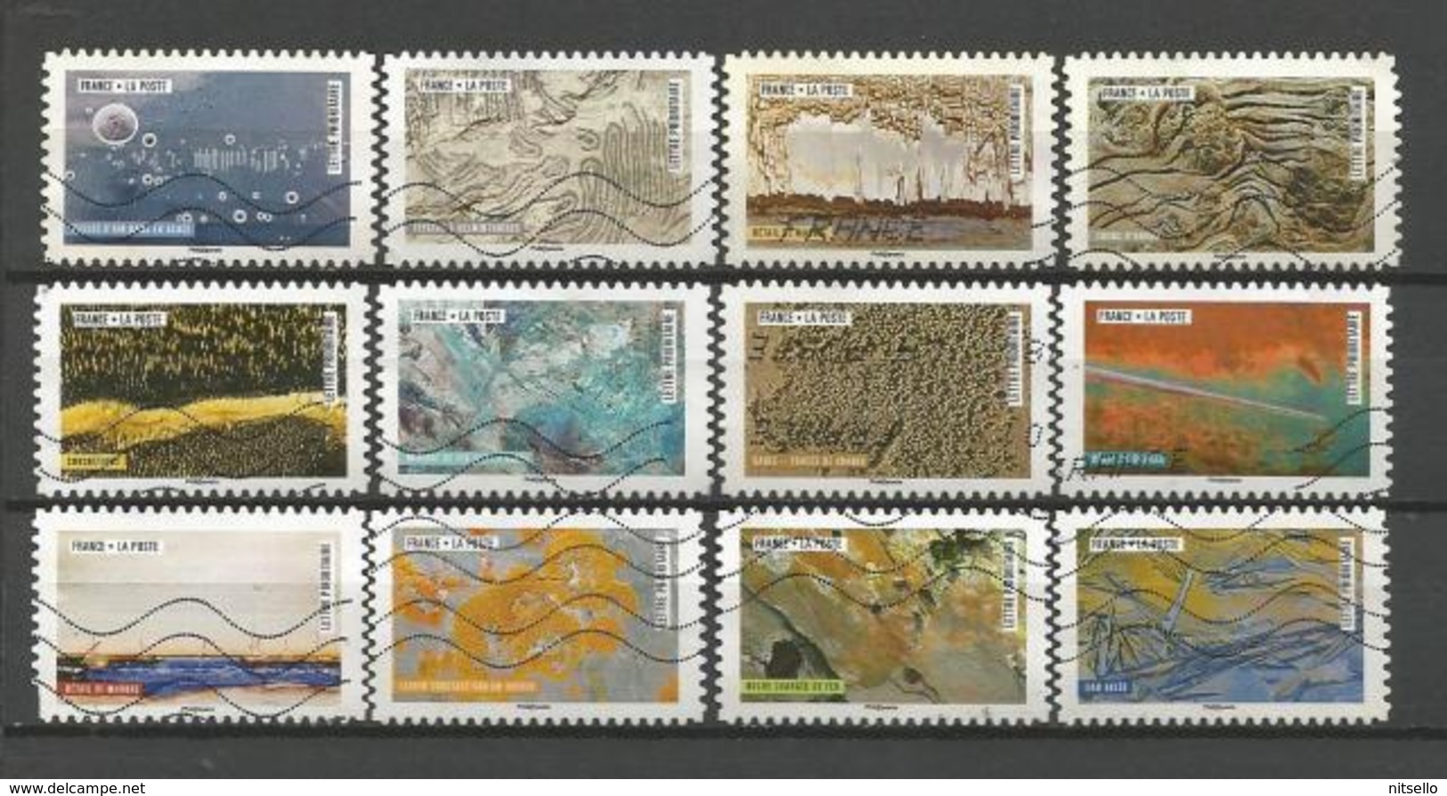 LOTE 1909  ///  (C060) FRANCIA 2018  -  YVERT Nº: 1502/1513 France Adhesif Oblitéré Œuvres De La Nature - 2010-.. Matasellados