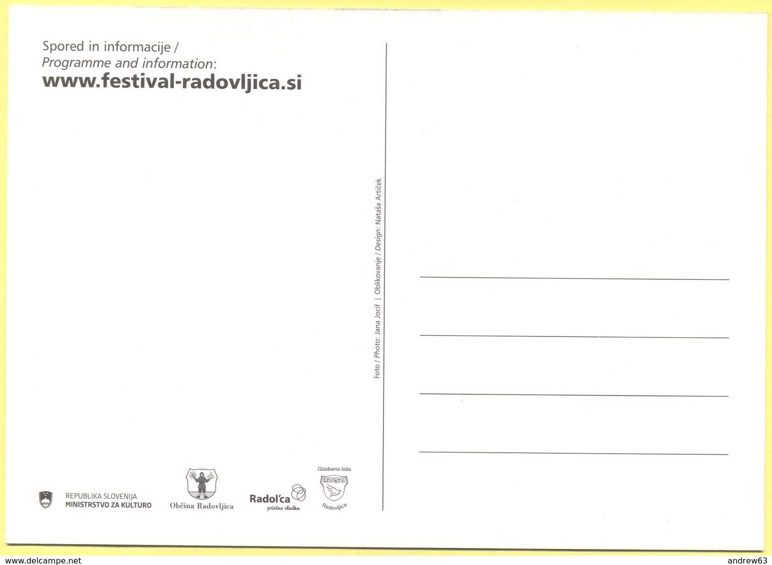 Slovenia - Slovenie - Slovenjia - 2019 - 37. Festival Radovljica 10.-25. Avgust - Musica, Music Festival - Not Sent - Slovenia