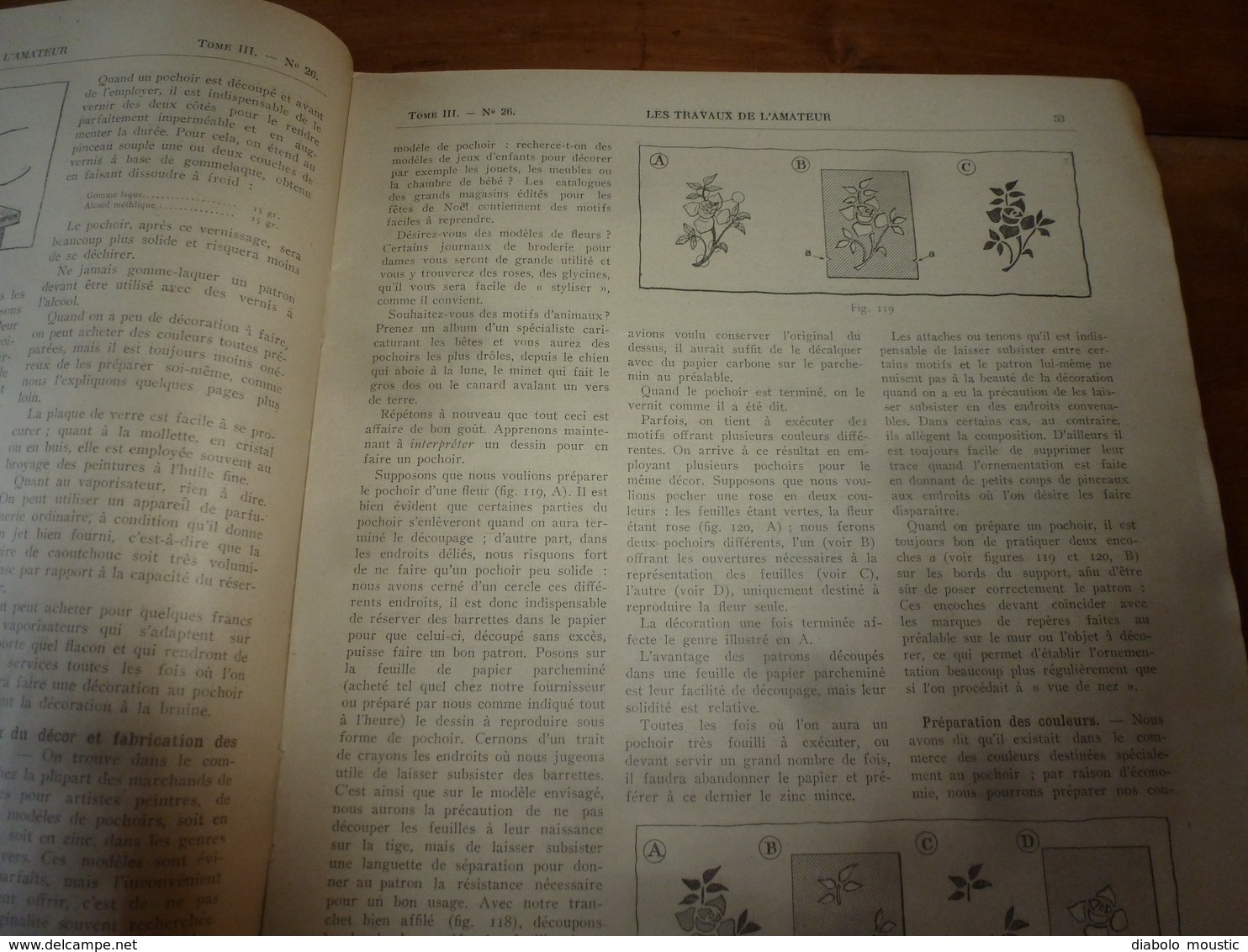 1925 LES TRAVAUX DE L'AMATEUR:(Baromètre-glyc;Reliure;Réparer soulier;Déco-pochoir;Entretien moteur auto;Robineterie;etc