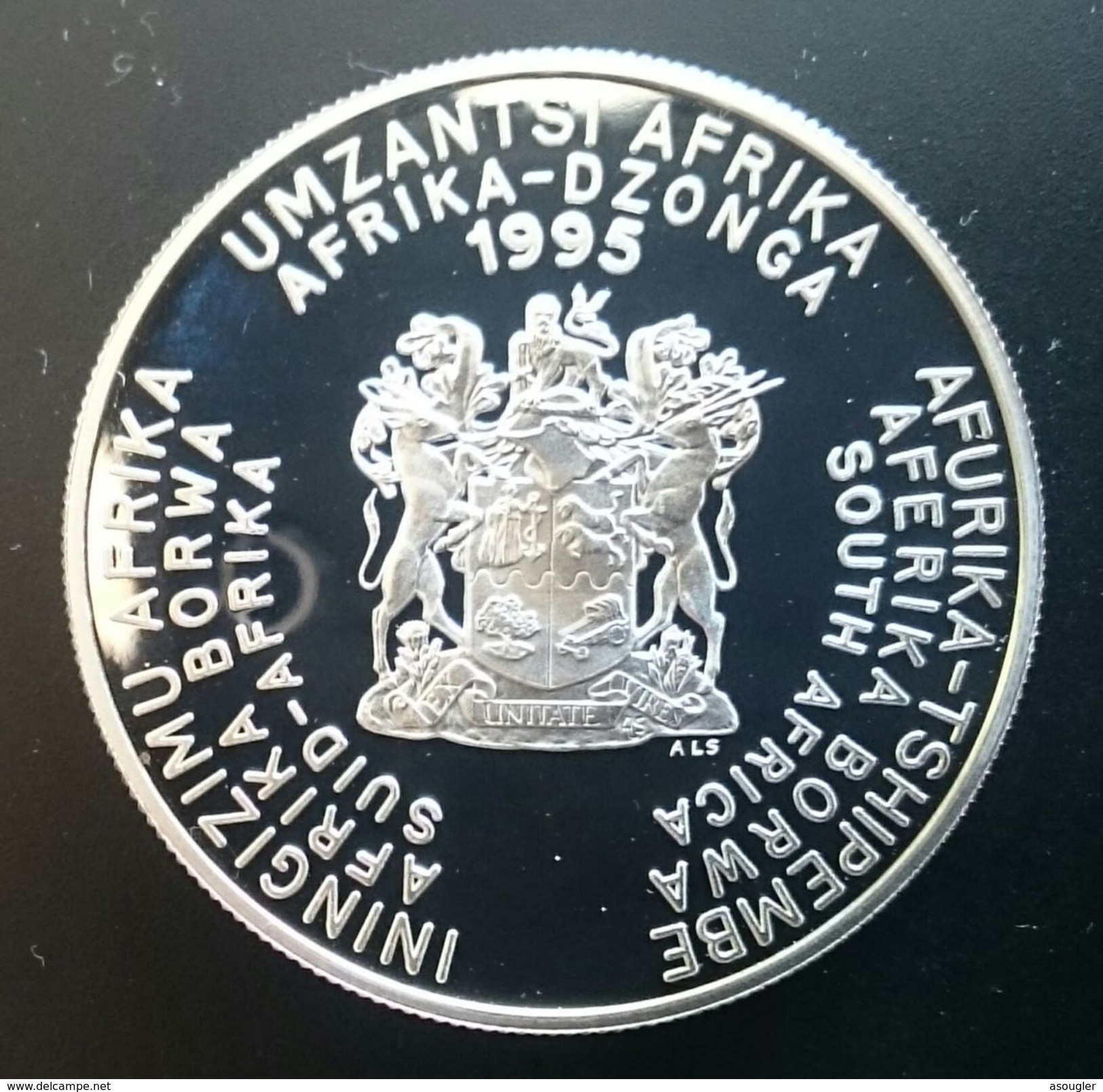 SOUTH AFRICA 2 RAND 1995 SILVER PROOF "50th Anniversary United Nations 1945-1995" Free Shipping Via Registered Air Mail - South Africa