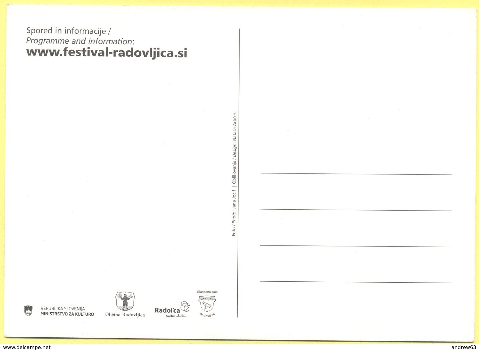 Slovenia - Slovenie - Slovenjia - 2019 - 37. Festival Radovljica 10.-25. Avgust - Musica, Music Festival - Not Sent - Slovenia