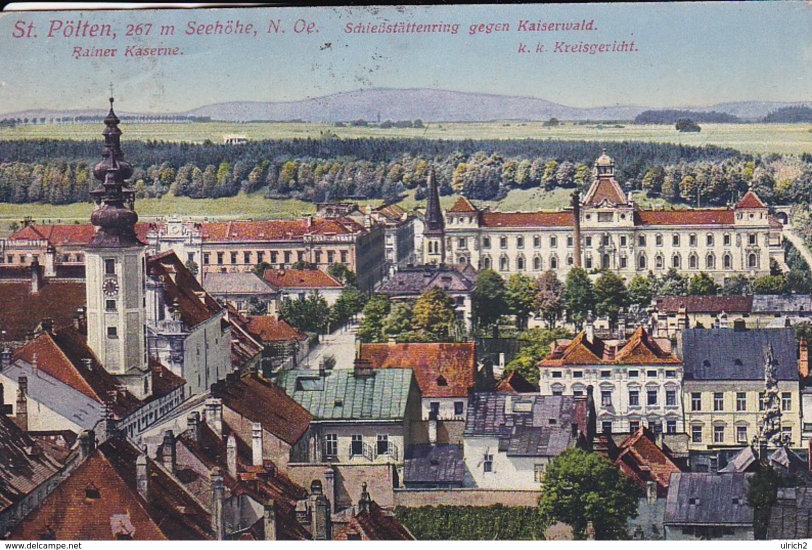 AK St. Pölten - Schießstättenring Gegen Kaiserwald - 1917 (41298) - St. Pölten