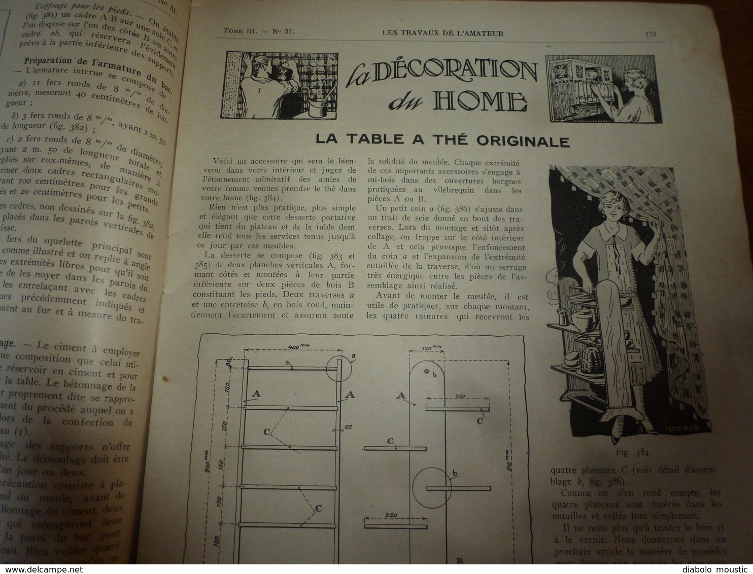 1925 LES TRAVAUX DE L'AMATEUR:(Mageoire ;Bac-fleurs béton;Couveuse artificielle;Oiseau de Pline:Entretien carosserie;etc