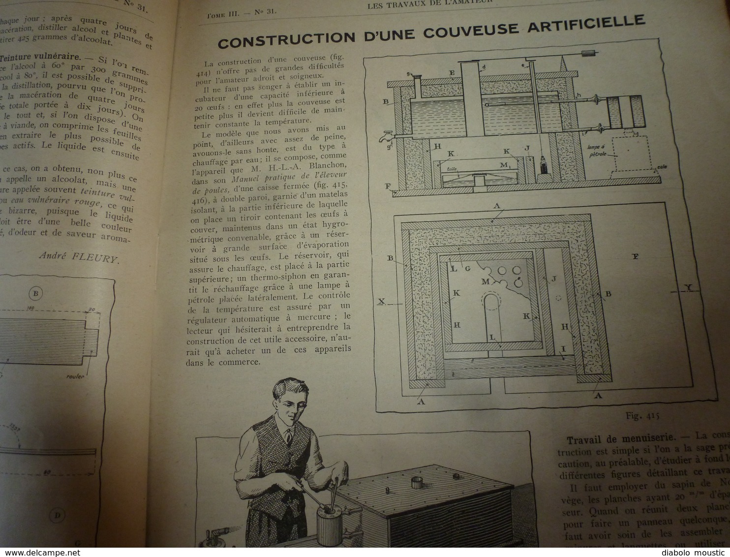 1925 LES TRAVAUX DE L'AMATEUR:(Mageoire ;Bac-fleurs béton;Couveuse artificielle;Oiseau de Pline:Entretien carosserie;etc