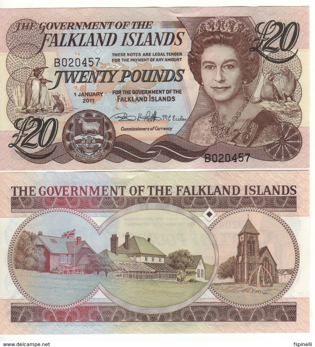 FALKLAND ISLANDS 20  Pounds P19  Dated 1.1. 2011 - Islas Malvinas