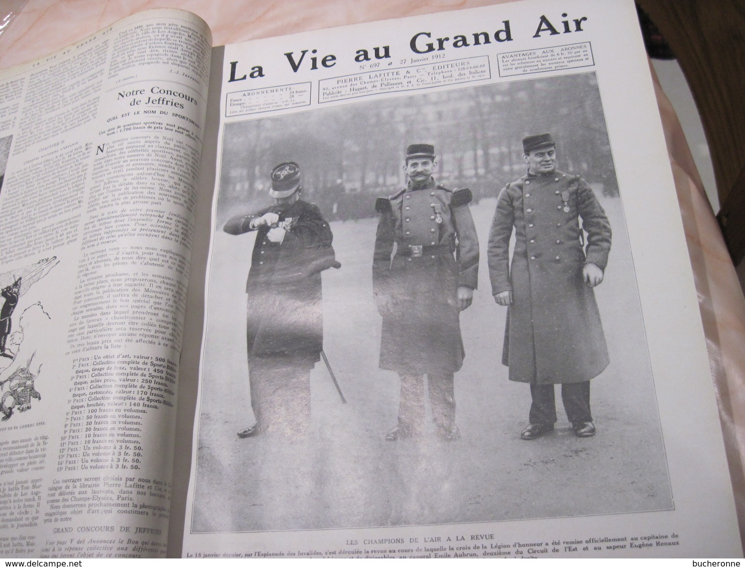 La Vie au grand air 1912 année complète 5 KG 1016 pages 35 x 28 x 6 cm  TBE couverture rayure page pli minime vu son age