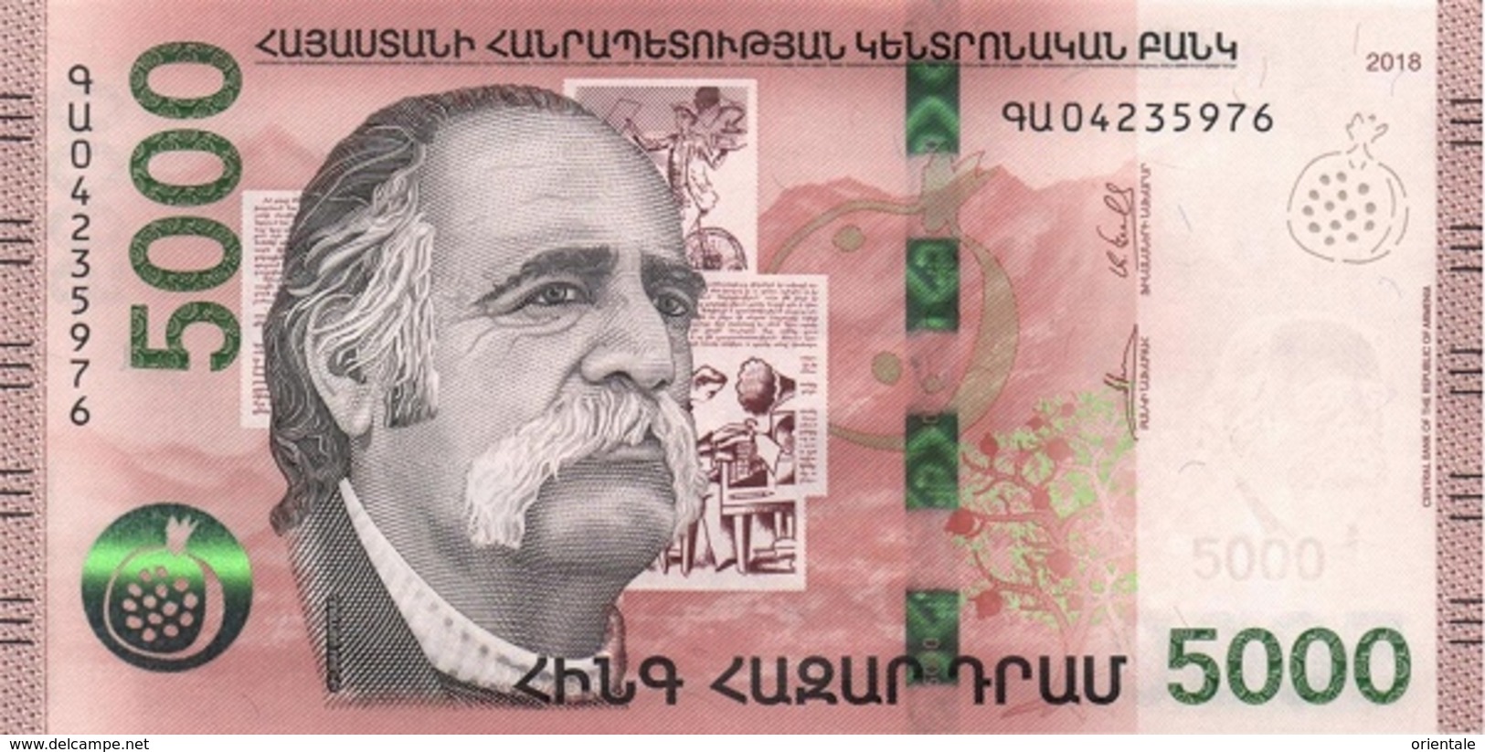 ARMENIA P. NEW  5000 D 2018 UNC - Armenia