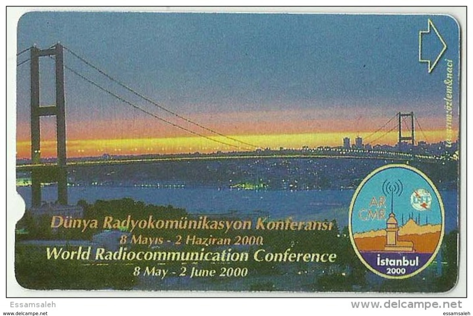 TRF01003 Turkey Turk Telekom Phonecard World Radiocommunication Conference Istanbul 2000 / 60 Unit Used - Türkei