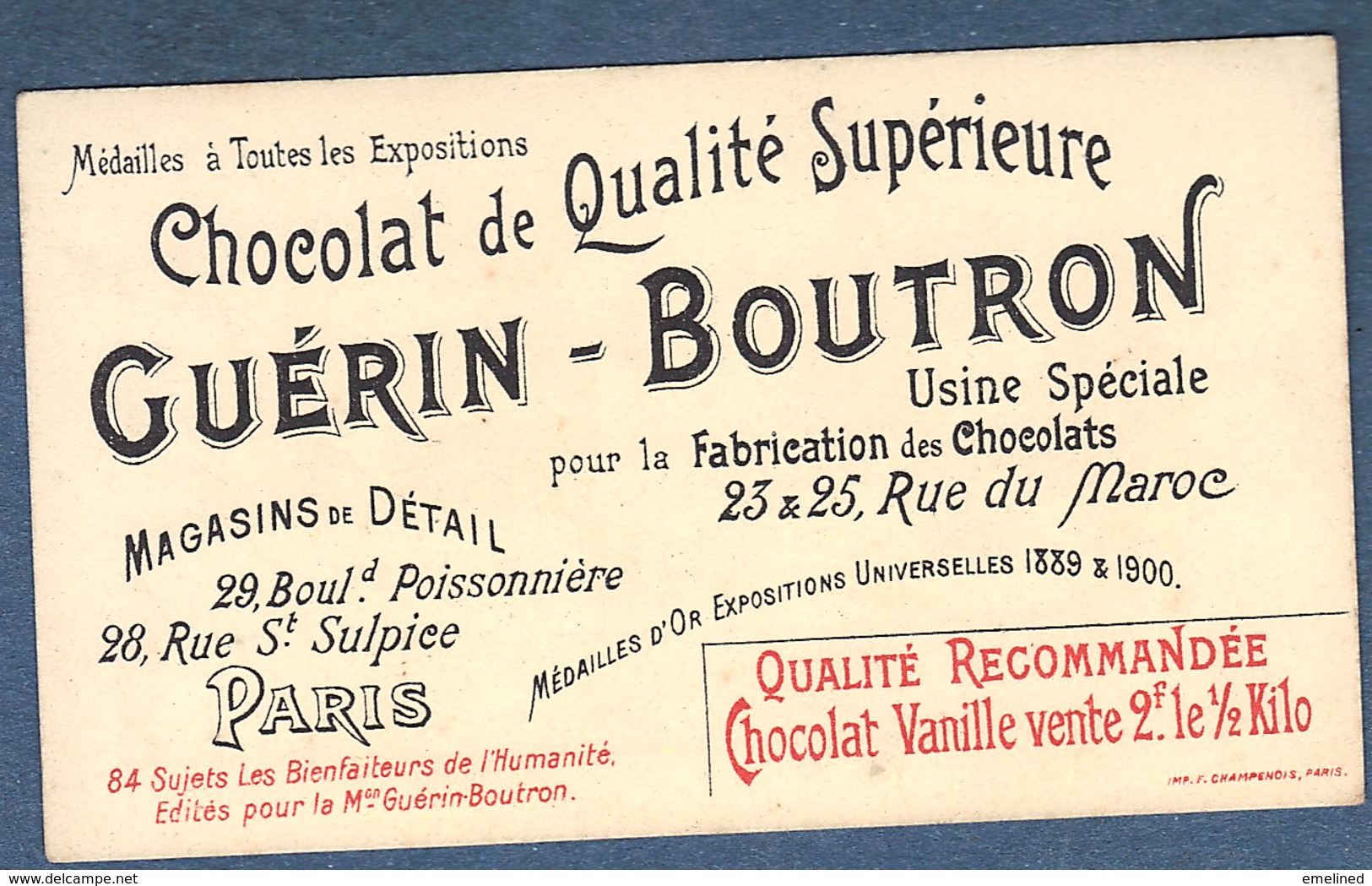 Chromo Chocolat Guerin-Boutron Les Bienfaiteurs De L'Humanité - FULTON Mécanicien Mécanique USA Etats Unis Bateau Vapeur - Guérin-Boutron