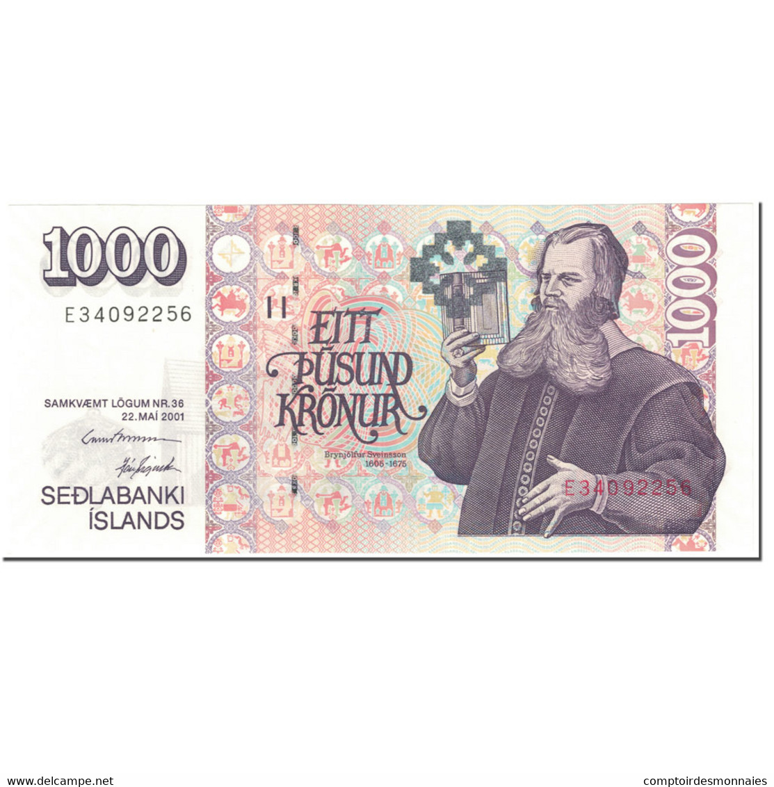 Billet, Iceland, 1000 Kronur, 2001, 2001-05-22, KM:59, NEUF - IJsland