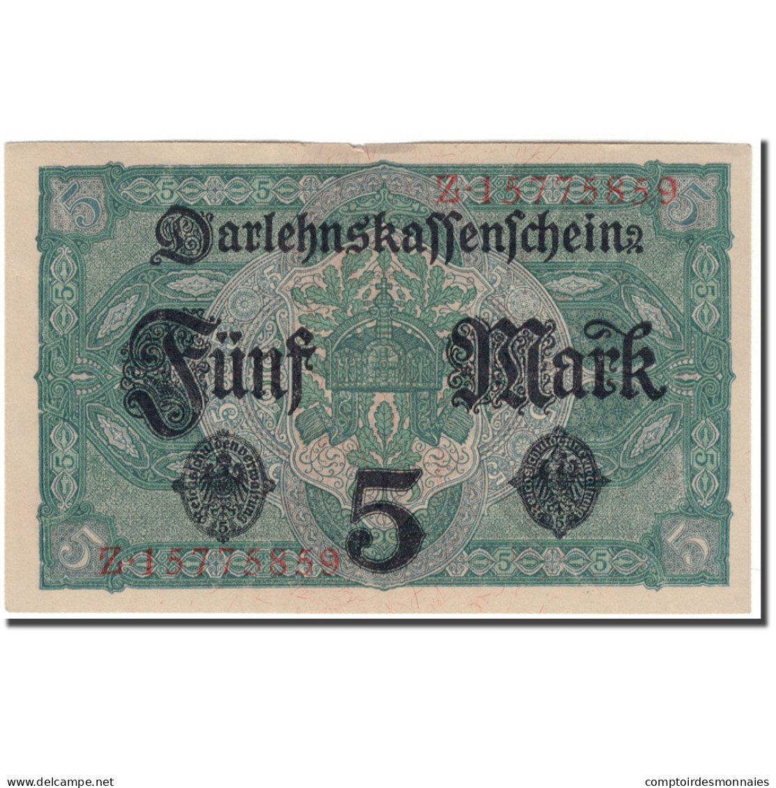 Billet, Allemagne, 5 Mark, 1917, KM:56b, SUP - 5 Mark