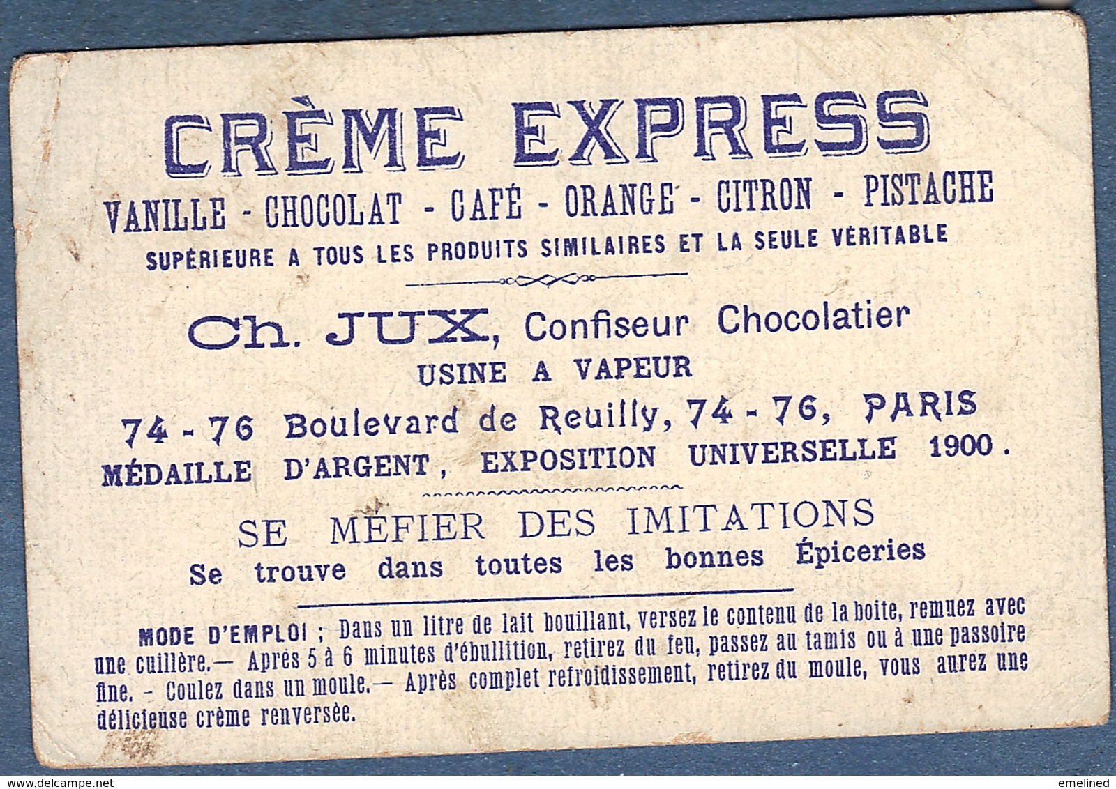 Chromo Crème Express Confiseur Ch Jux L'escamoteur Magie Prestidigitation Bonneteau Prestidigitateur Tambour De Ville ? - Autres & Non Classés