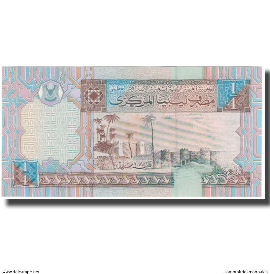 Billet, Libya, 1/4 Dinar, KM:62, NEUF - Libyen