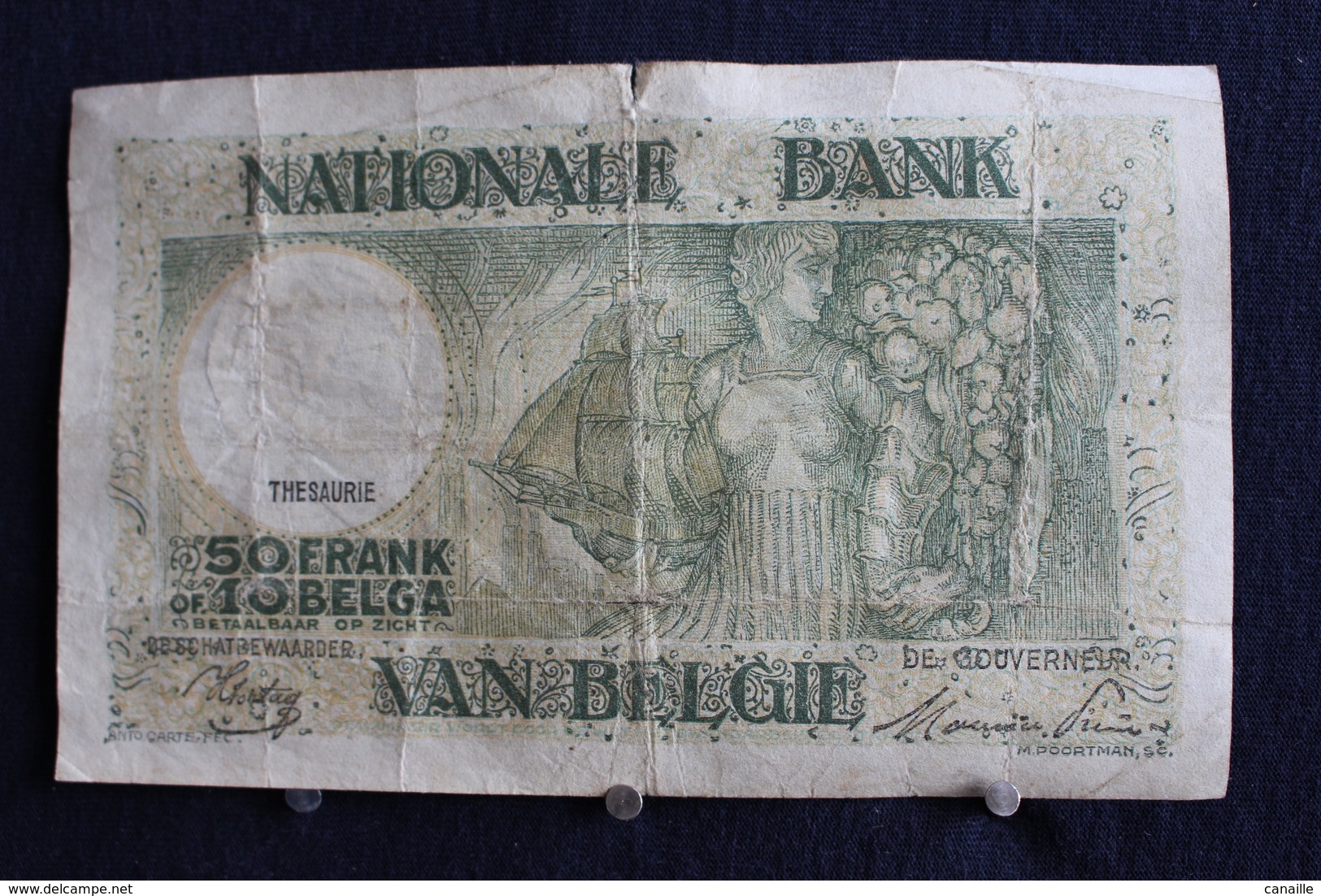 5 / Belgique / Royaume De Belgique - 50 Francs Ou 10 Belgas - 50 Frank Of 10 Belgas - 22.12.1944 / 5878 U 0860 - Autres & Non Classés