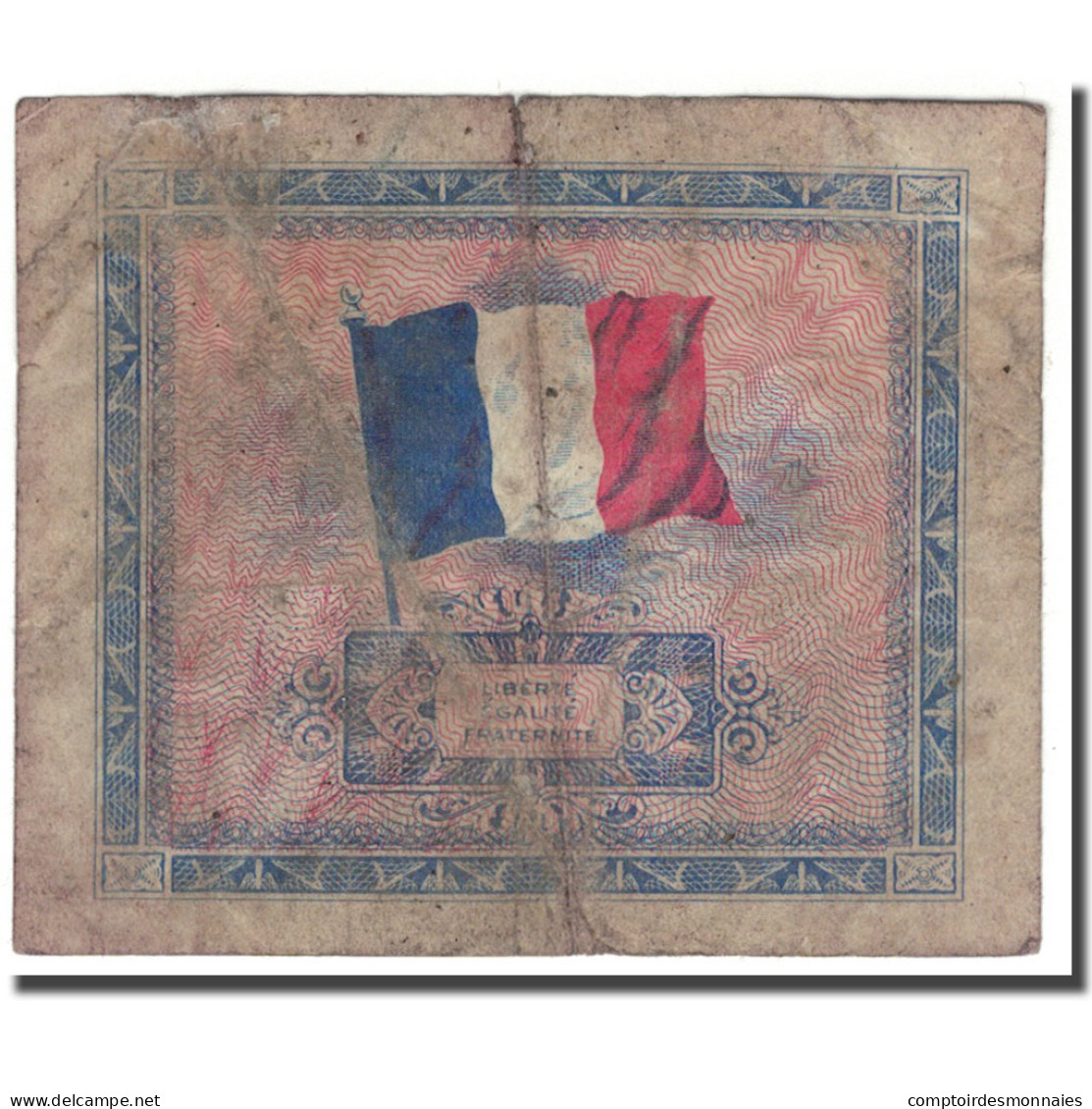 France, 2 Francs, Drapeau/France, 1944, B, Fayette:16.01, KM:114a - 1944 Flagge/Frankreich