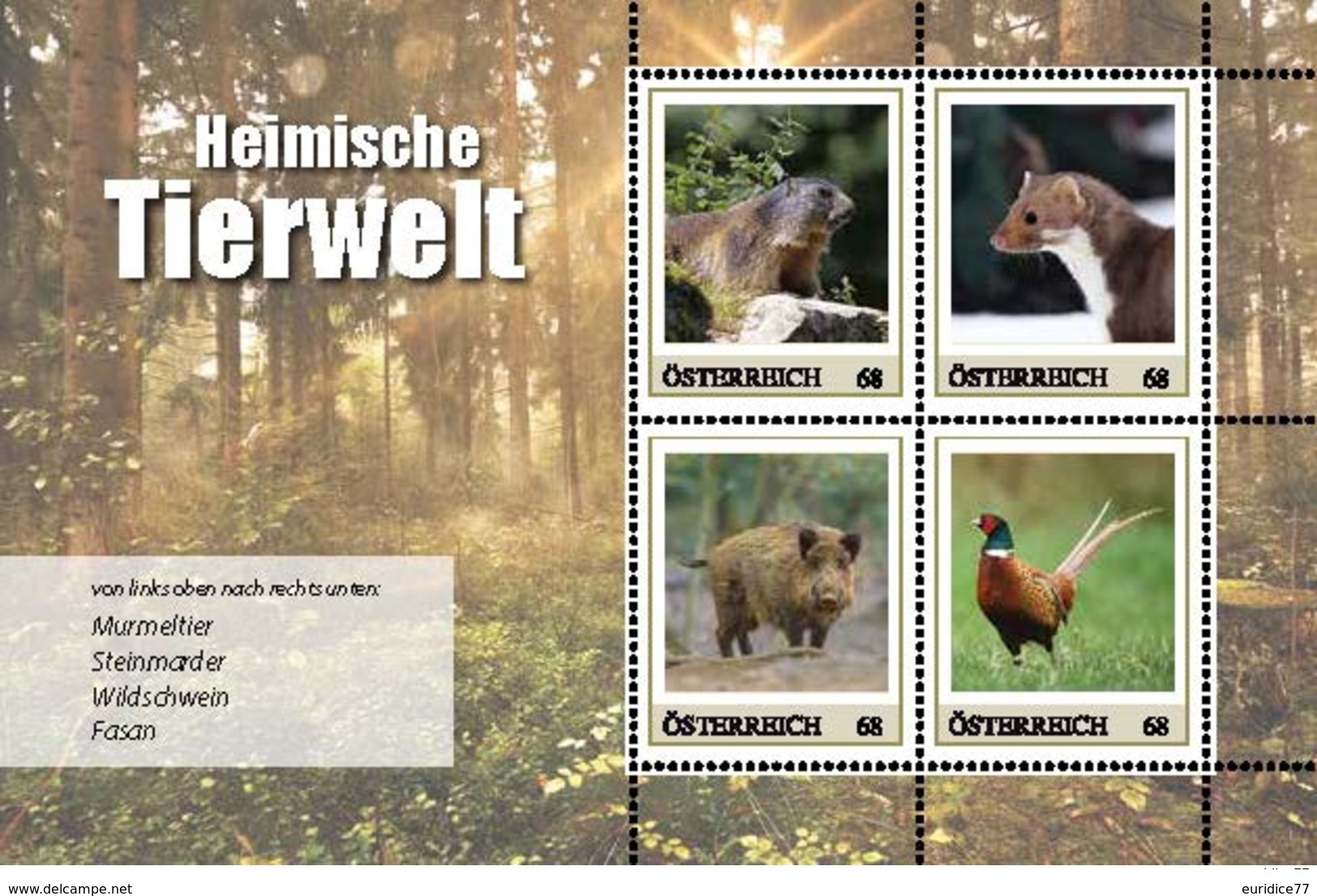 Austria 2017 - Serie Heimische Tierwelt 2 (Marken Edition) - Blocs & Hojas