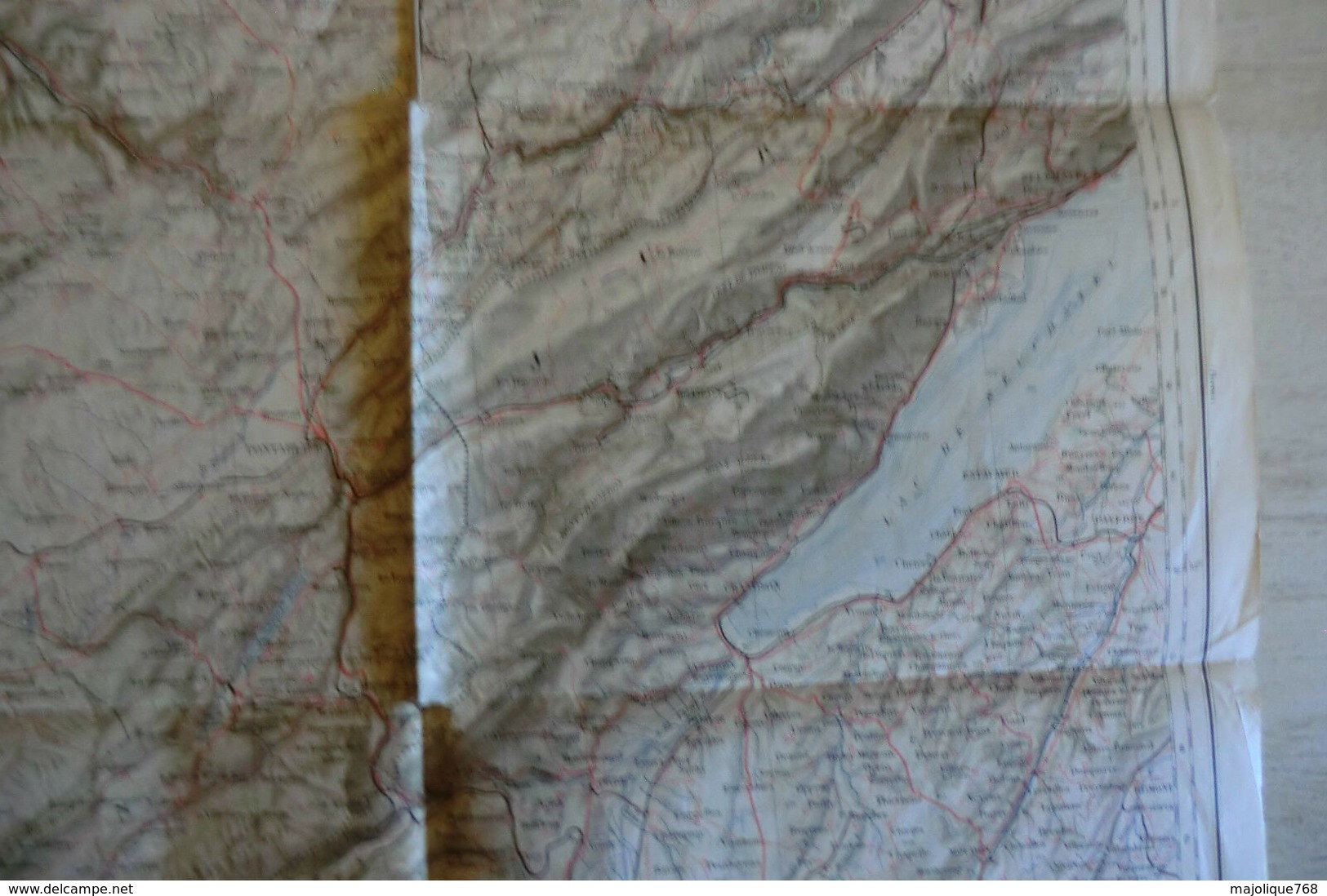 Carte Géographique Du Département Doubs - Besançon Et Les Alentours - Fin XIX°siècle - Cartes Géographiques