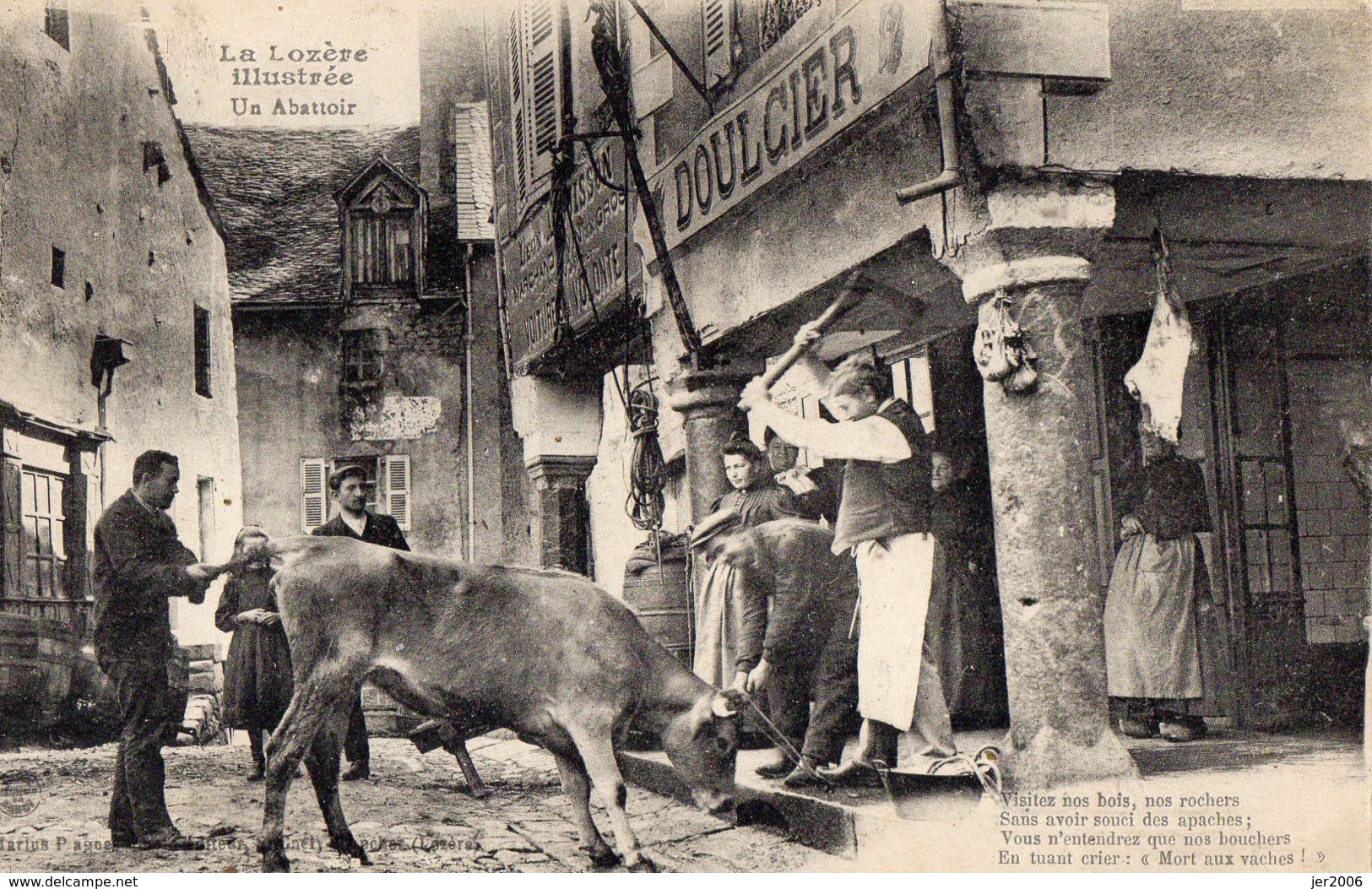 48.LOZERE // SAINT CHELY D APCHER//ABATTOIR BOUCHERIE DOULCIER//ANIMEE - Saint Chely D'Apcher